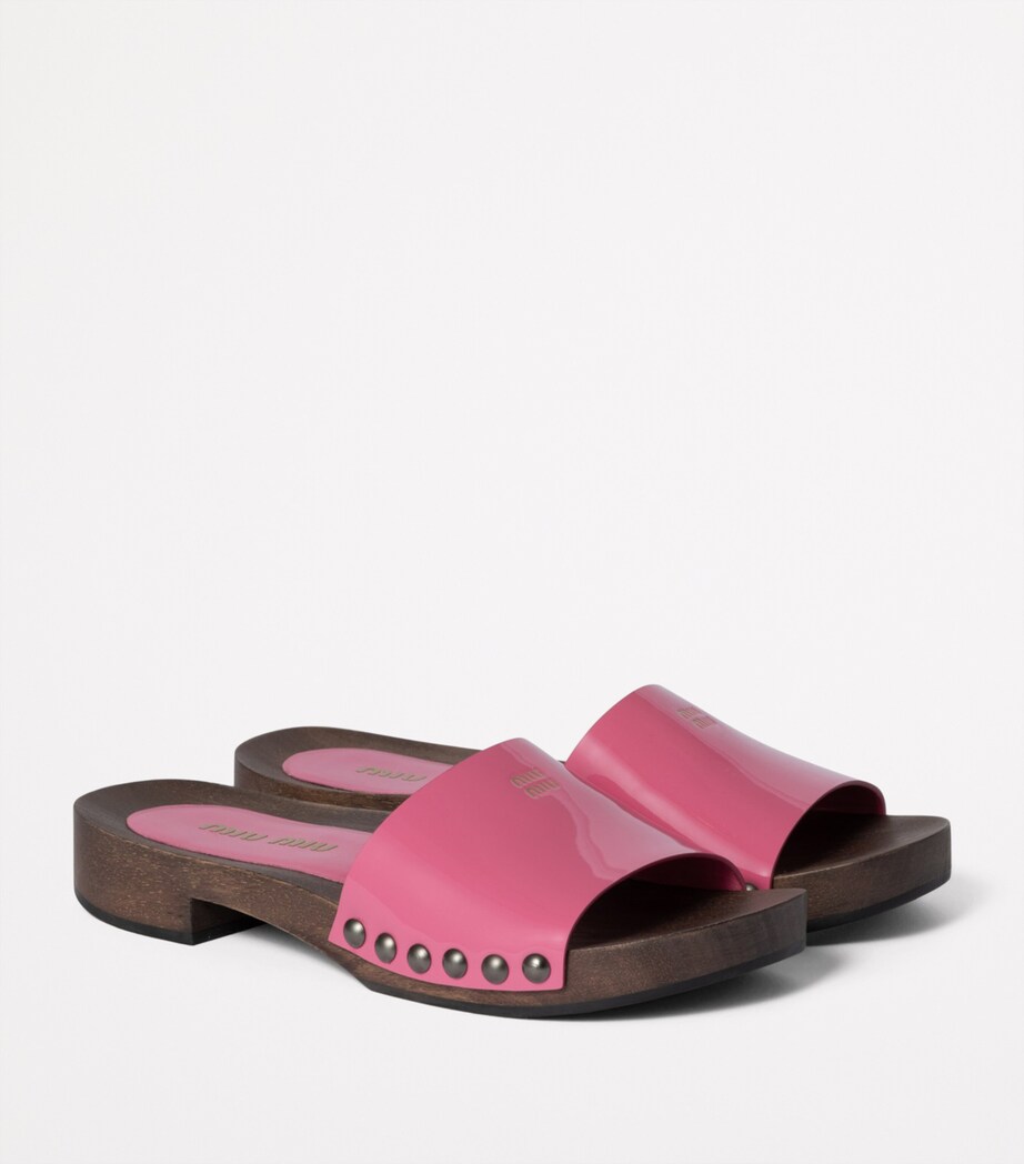 Miu Miu Patent Leather Clogs Image 2
