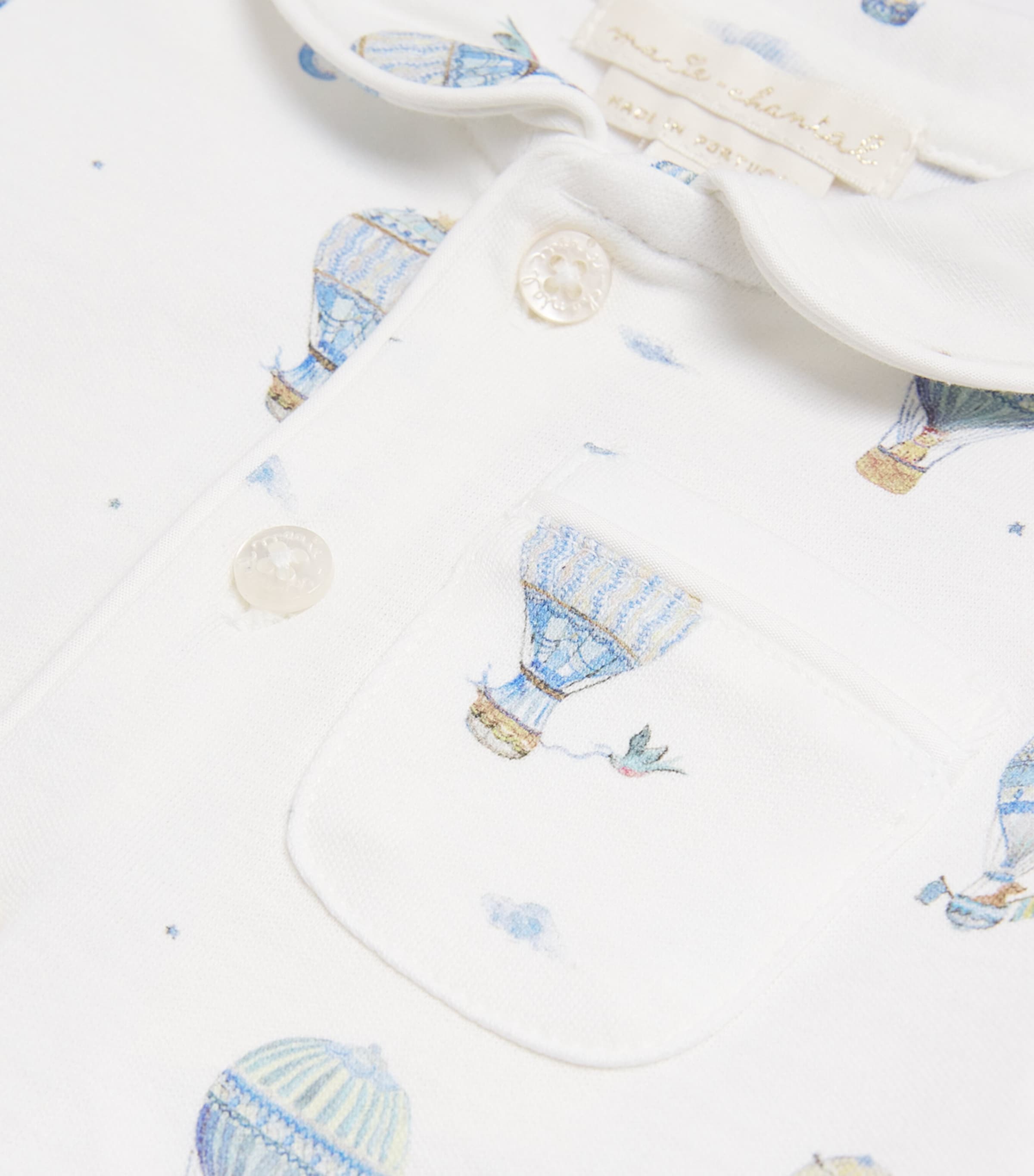 Marie-Chantal Charles Balloon Dream Playsuit (3-24 Months) White/blue Image 3