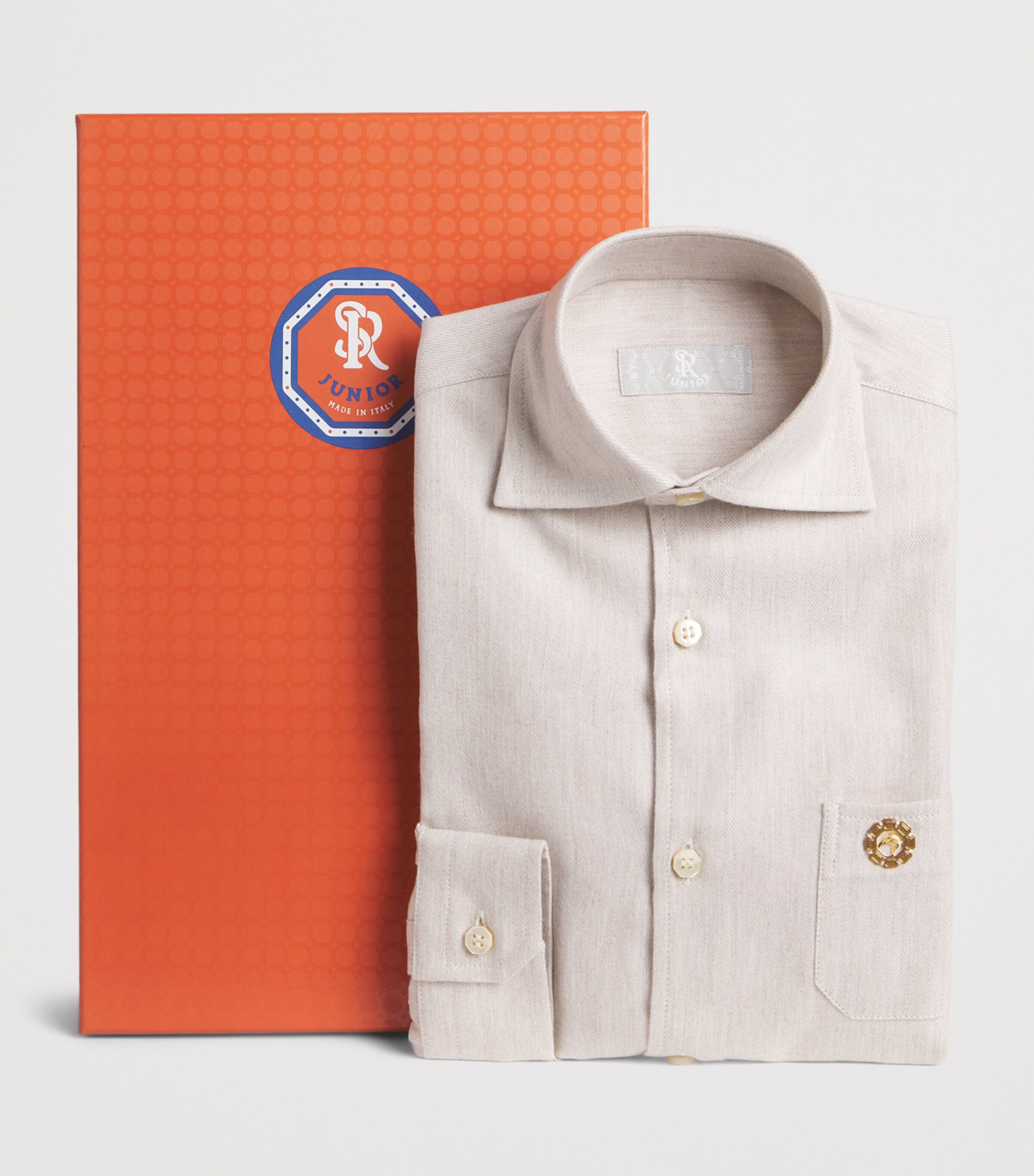 Stefano Ricci Kids Cotton Logo Plaque Shirt (6-16 Years) Image 2