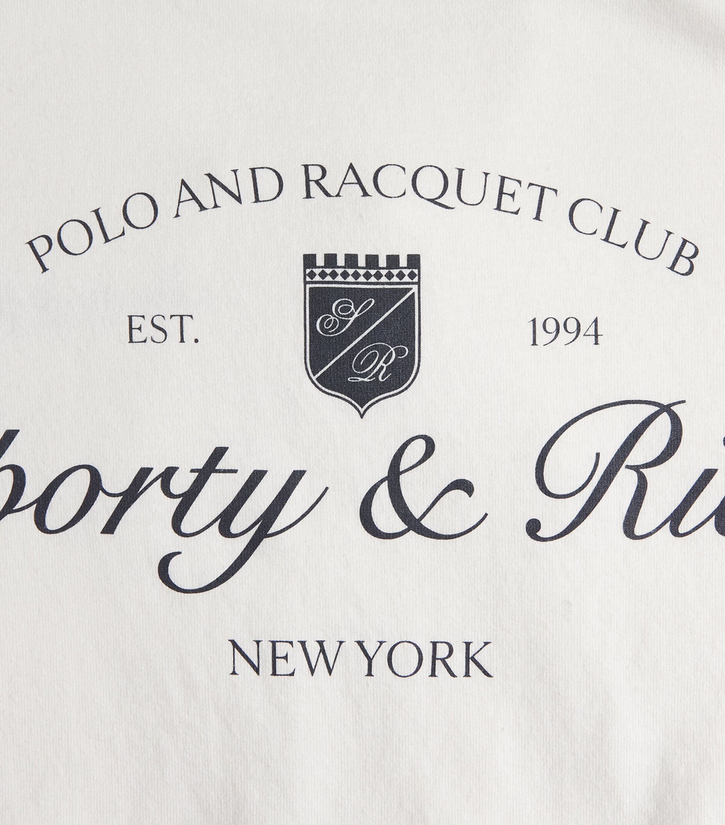 Sporty & Rich Womens Cotton Syracuse T-Shirt White Navy Image 6
