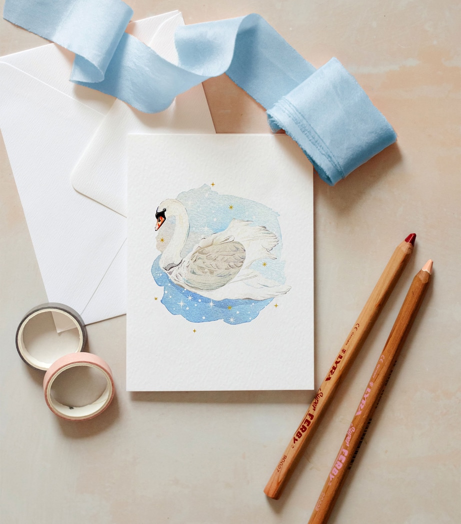 3D Owl and Swan Greeting Cards (Box of 6) MULTICOLOURED Image 3