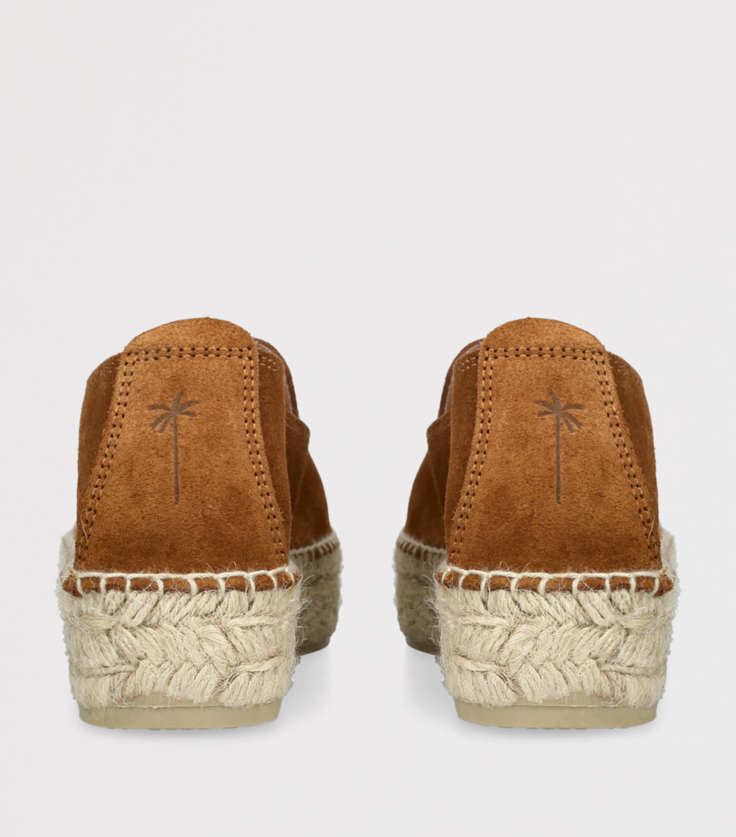Manebi Suede Hamptons Espadrilles Mid Brown Image 2