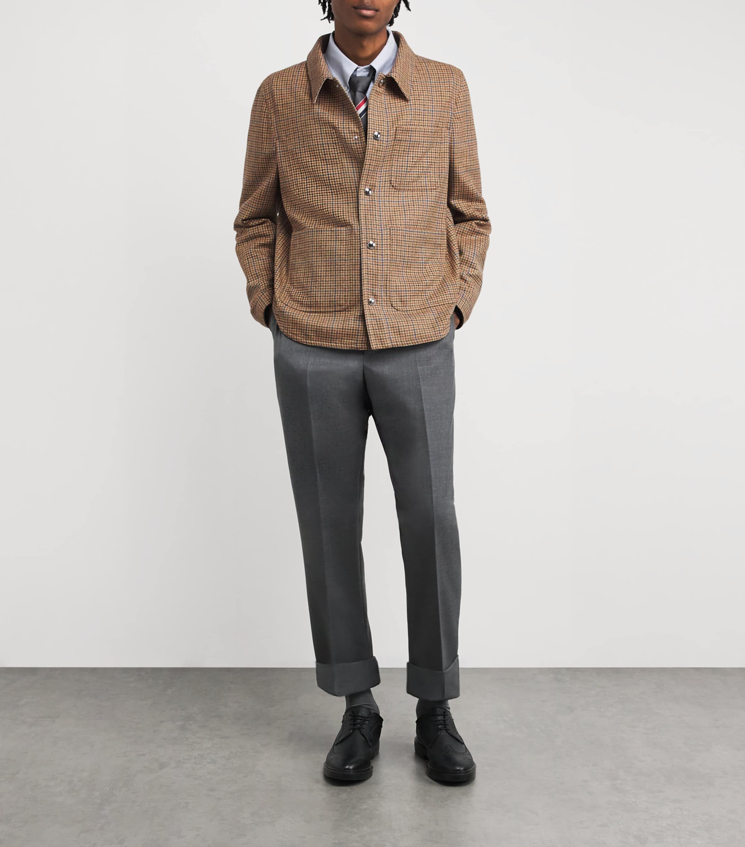 Wool Snap Utility Jacket BROWN Image 2