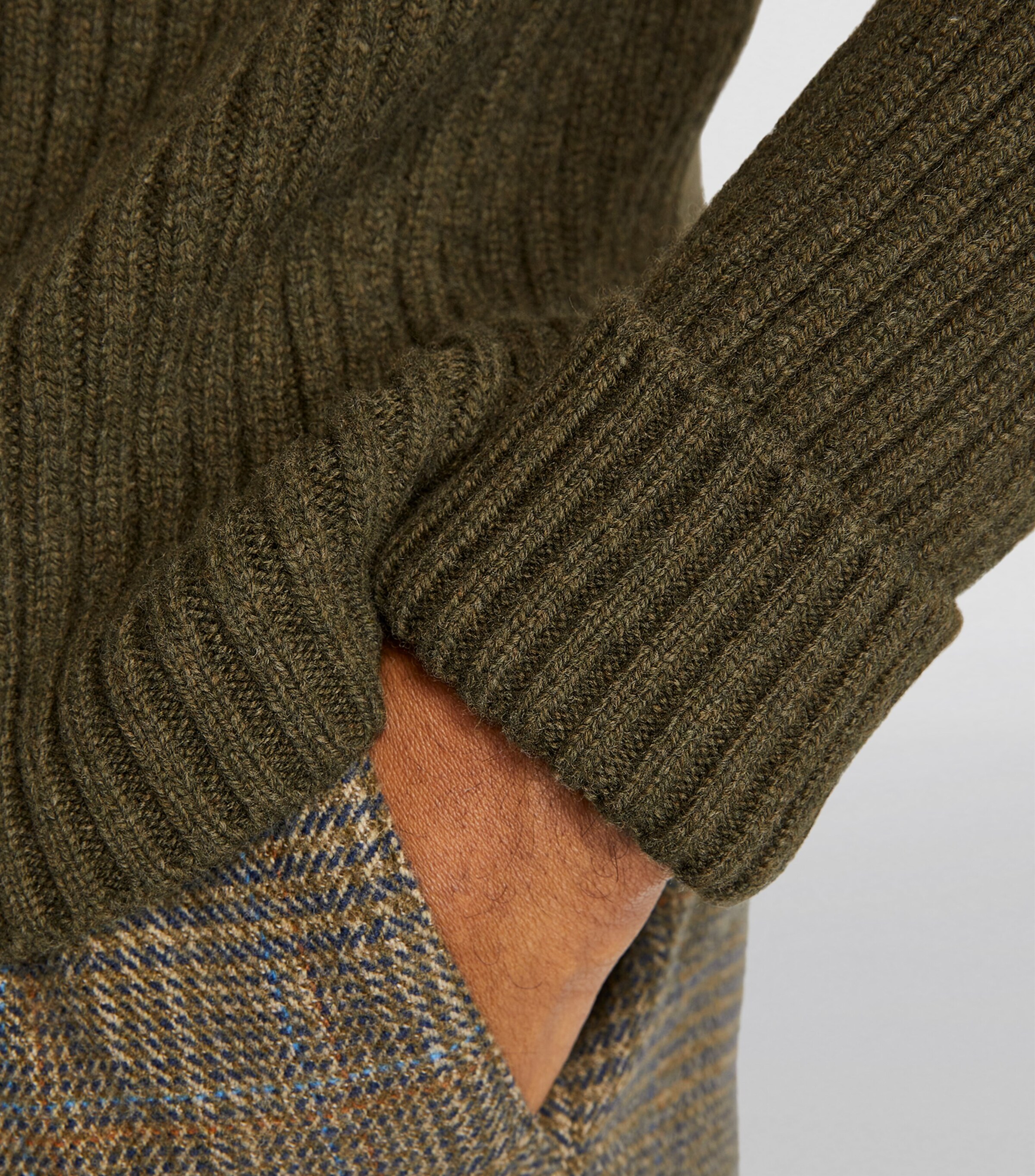 Wool Quarter-Zip Commando Sweater LODEN Image 6