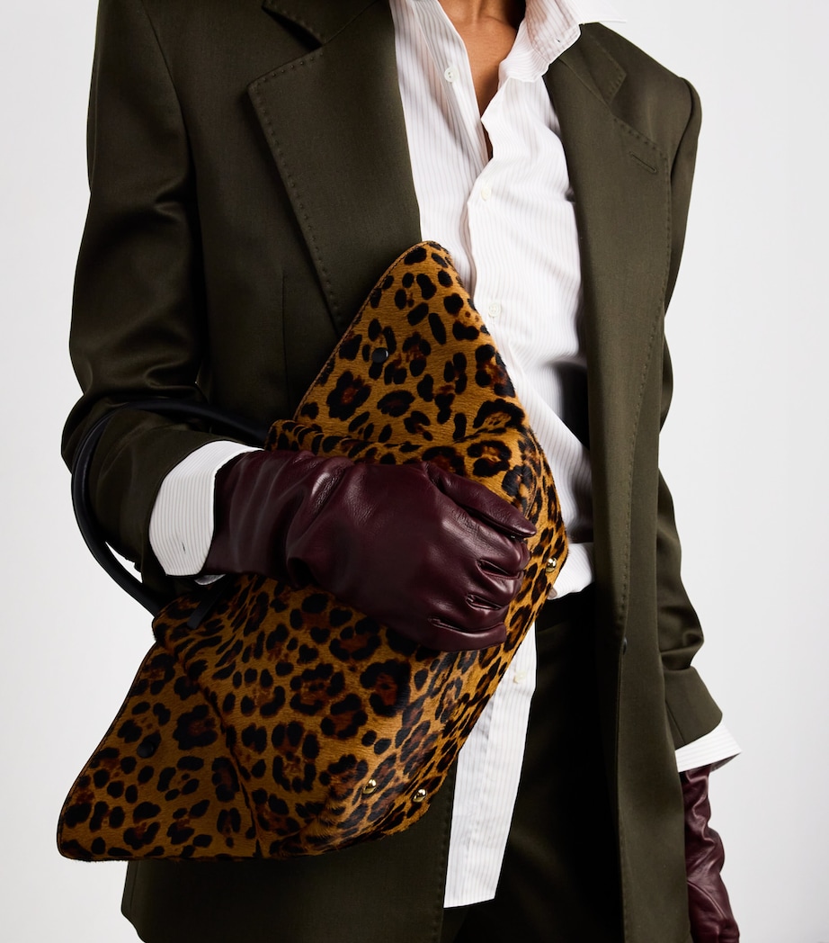 Medium Leopard-Effect Calf Hair New York Tote Bag LEOPRD EFFCT/BLK F02 Image 2