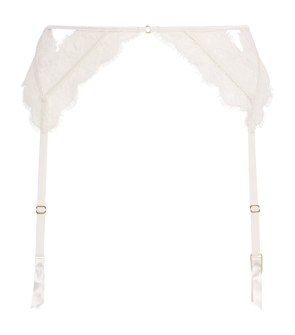 Kiki de Montparnasse Lace-Insert Garter Belt Ivory