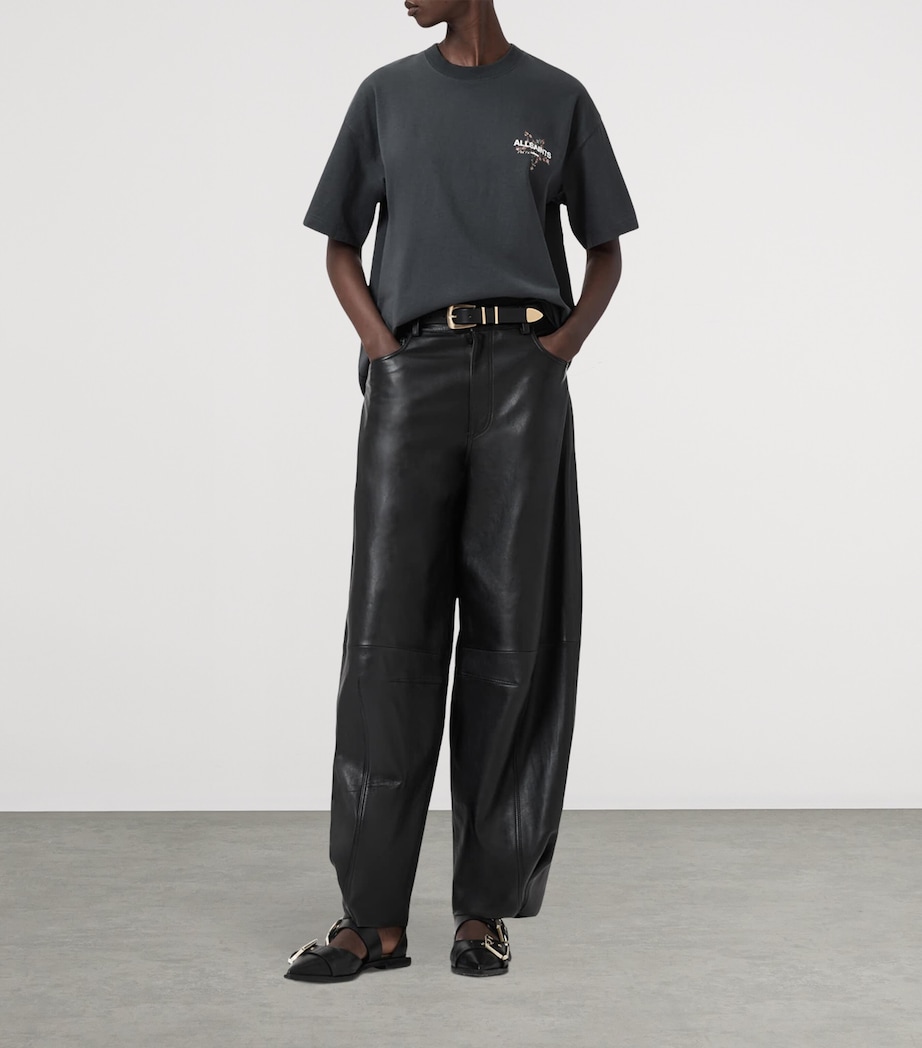 Cotton Pentacle Etta T-Shirt WASHED BLACK Image 2