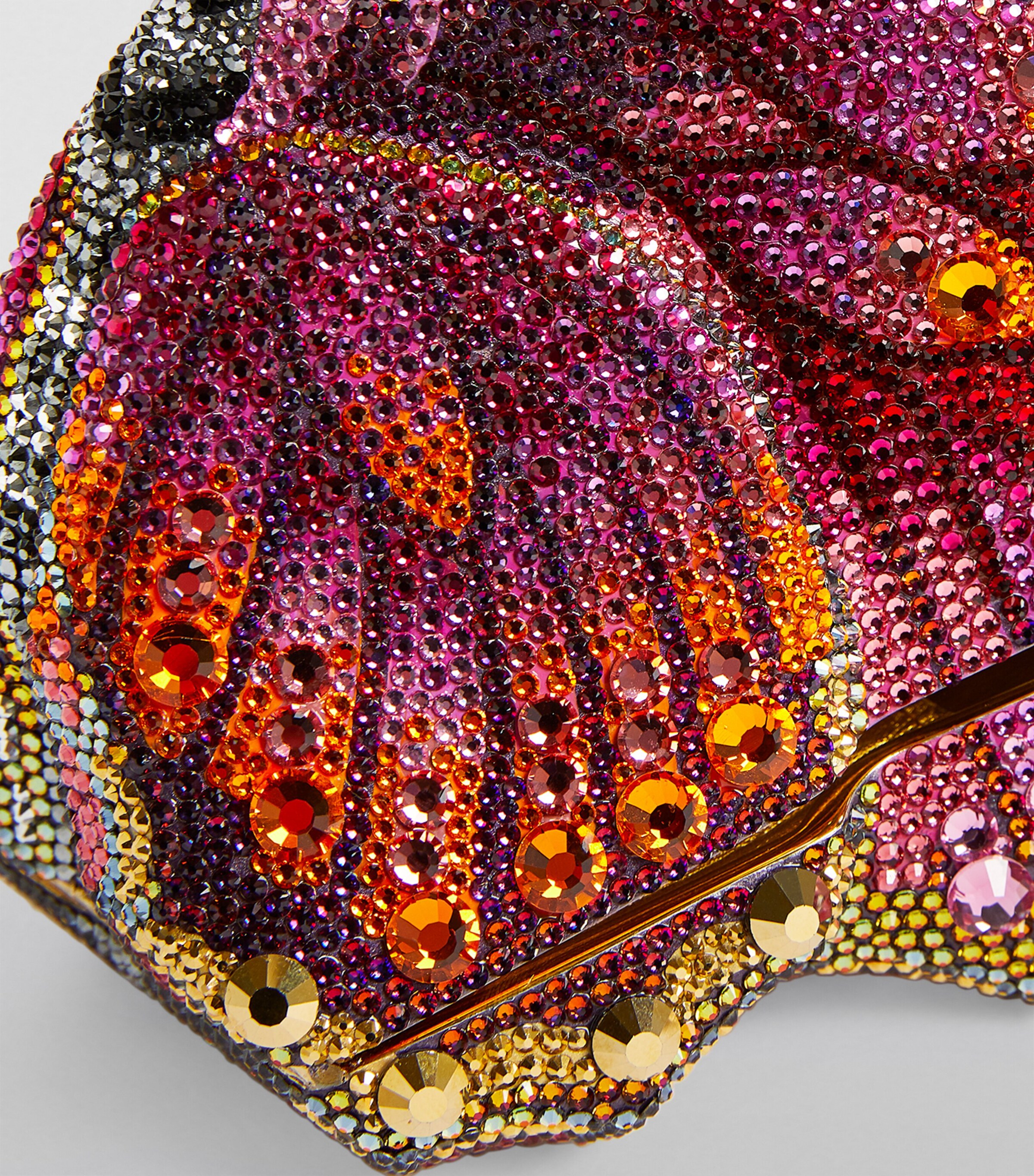 Judith Leiber Crystal Fireclipper Butterfly Clutch Bag Cmult Champ Mlt Image 9
