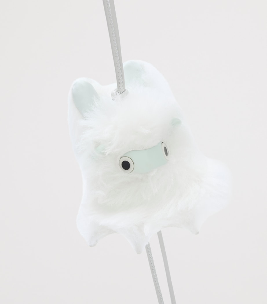 Shearling Snow Bunny Puzz Bag Charm WHITE Image 2