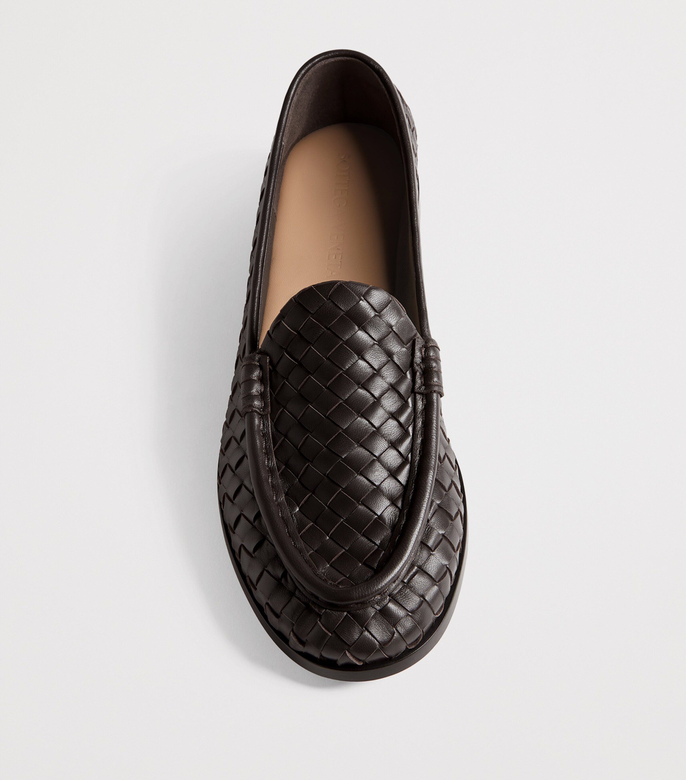 靴 BOTTEGA VENETA Intrecciato Loafers 35.5 Bottega Veneta Brown Lambskin Intrecciato Loafers | Harrods US