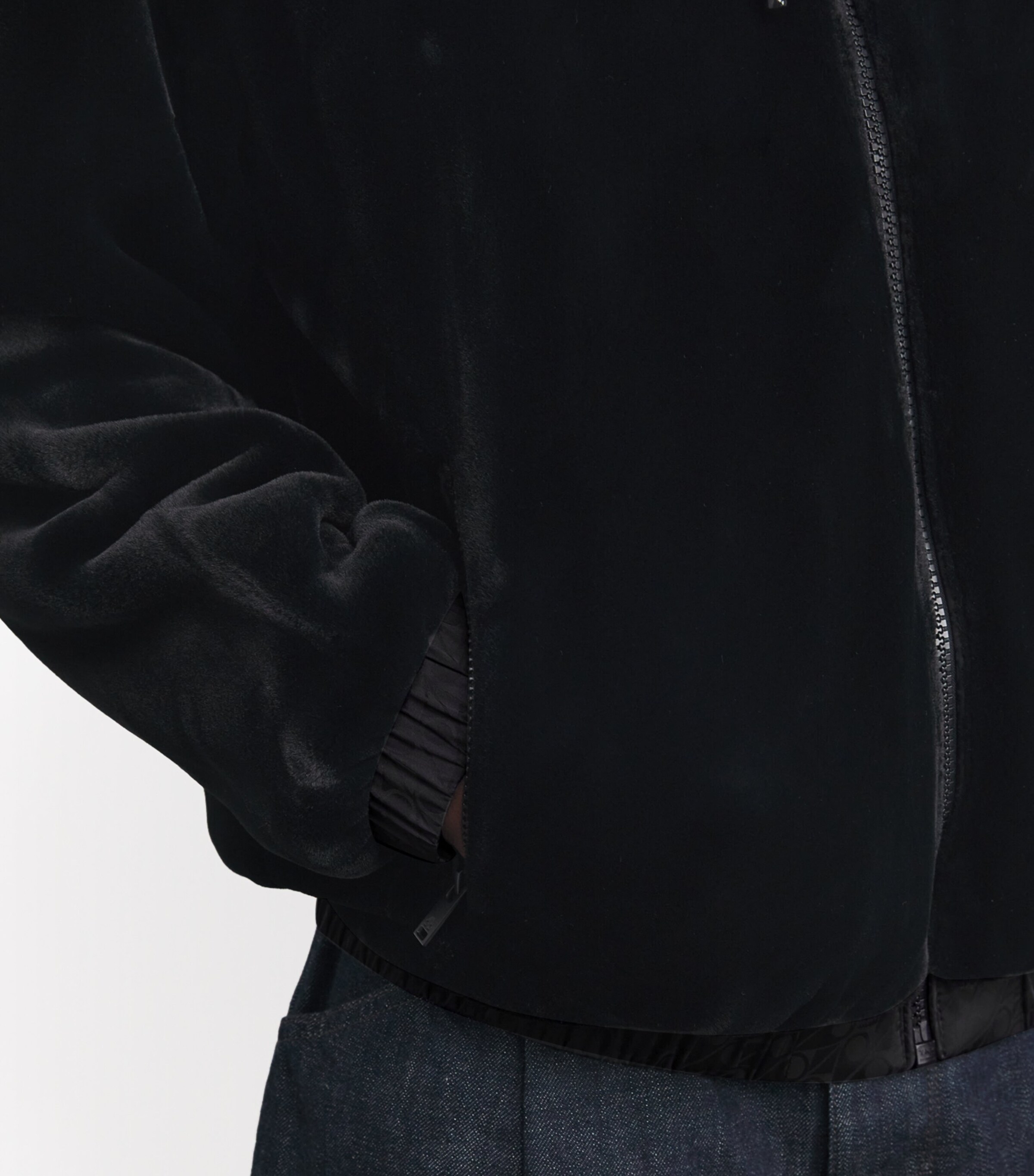 Reversible Borden Hooded Jacket BLCK/BLK MONO - 1118 Image 7