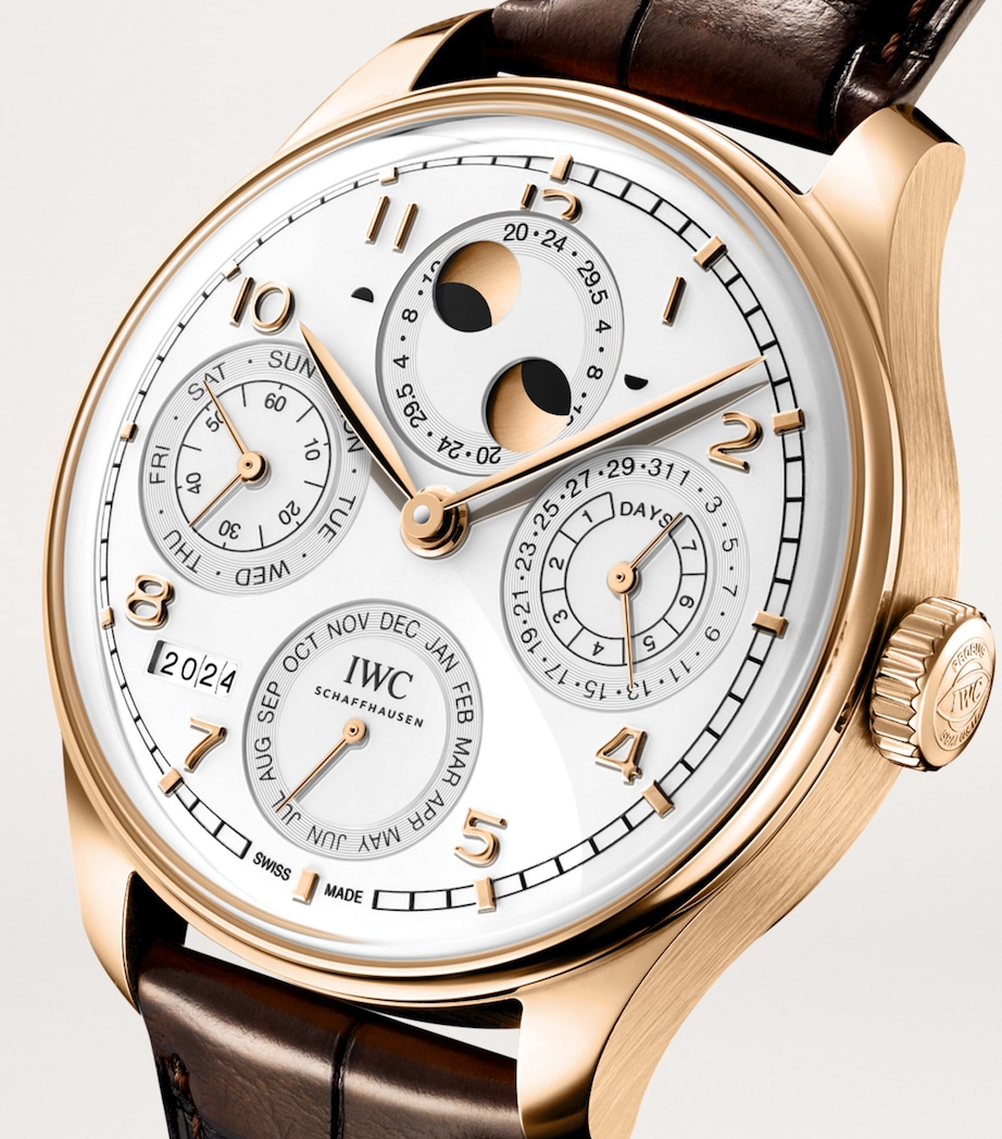 Rose Gold Portugieser Perpetual Calendar Watch 44mm SILVER Image 7