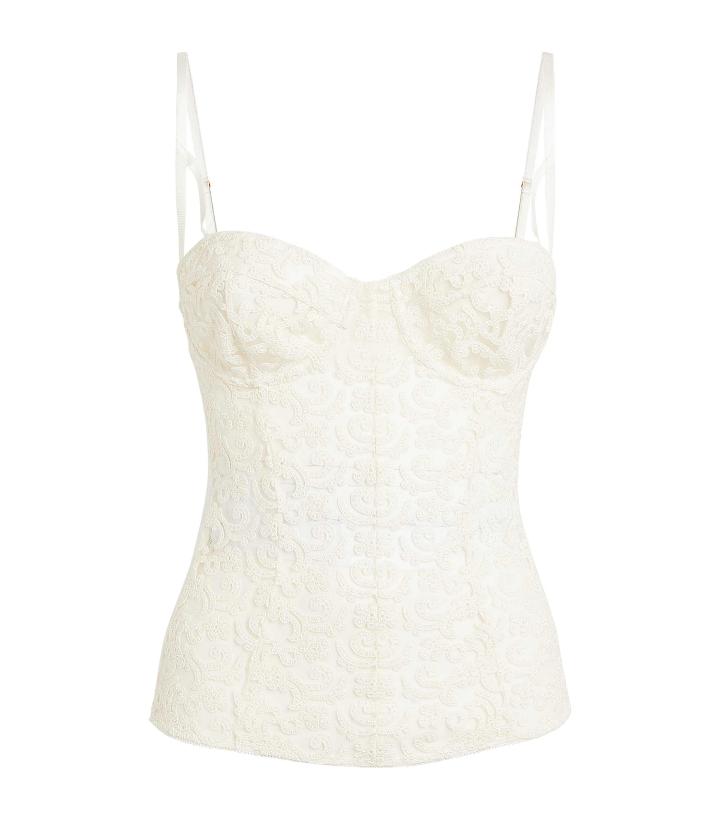 Kiki De Montparnasse Lace Lola Bustier In White