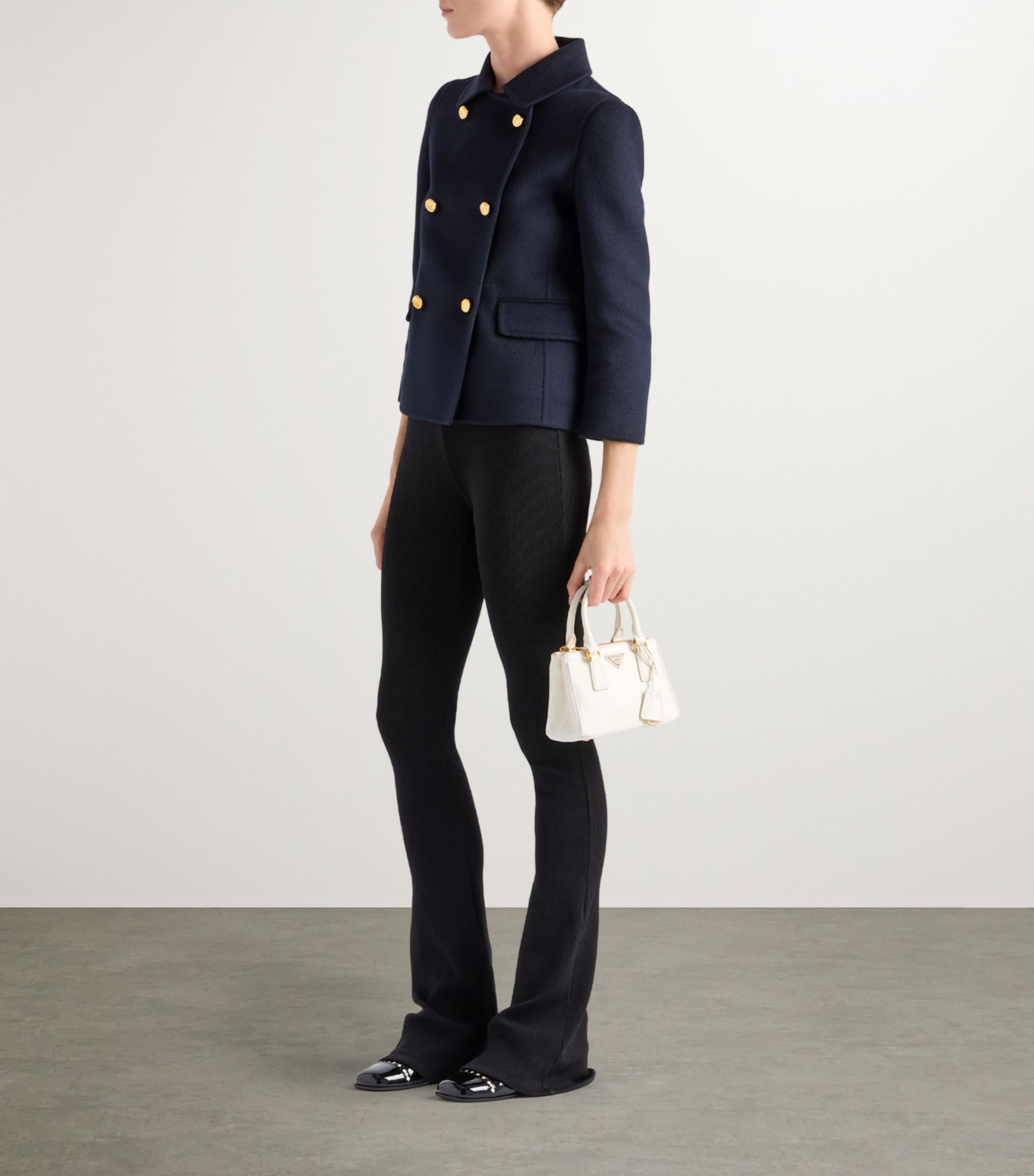 Micro Saffiano Leather Galleria Top-Handle Bag F0009 Image 2