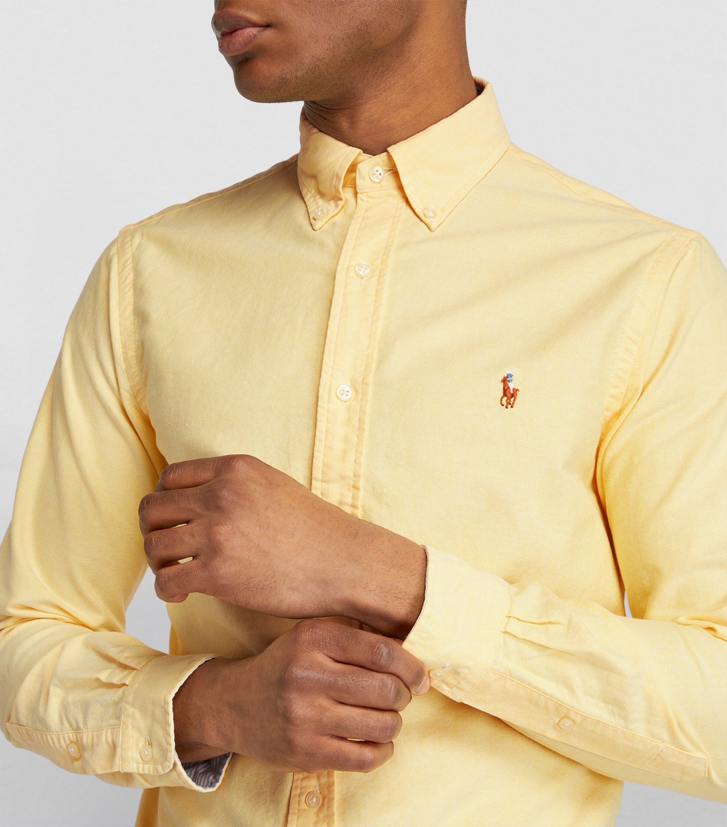Cotton Oxford Shirt YELLOW Image 6