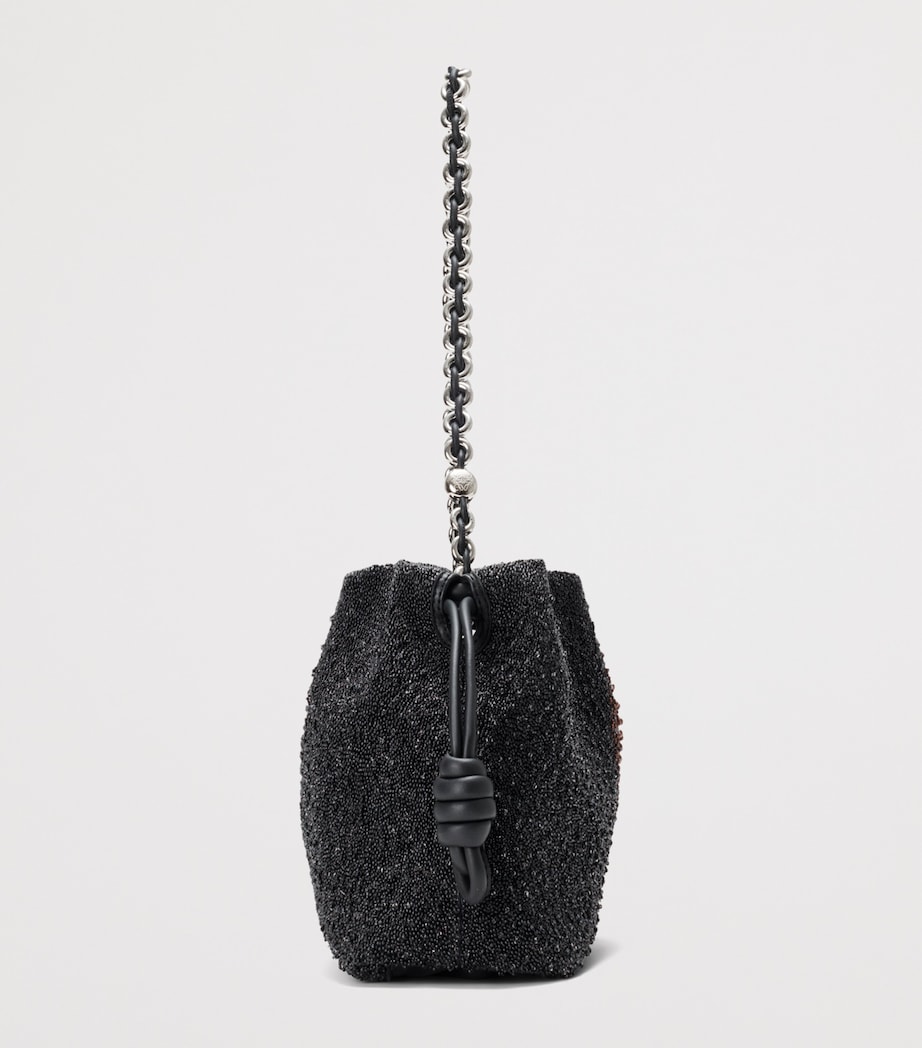 LOEWE Medium Beaded Lion Flamenco Clutch Bag Black/pecan Image 5