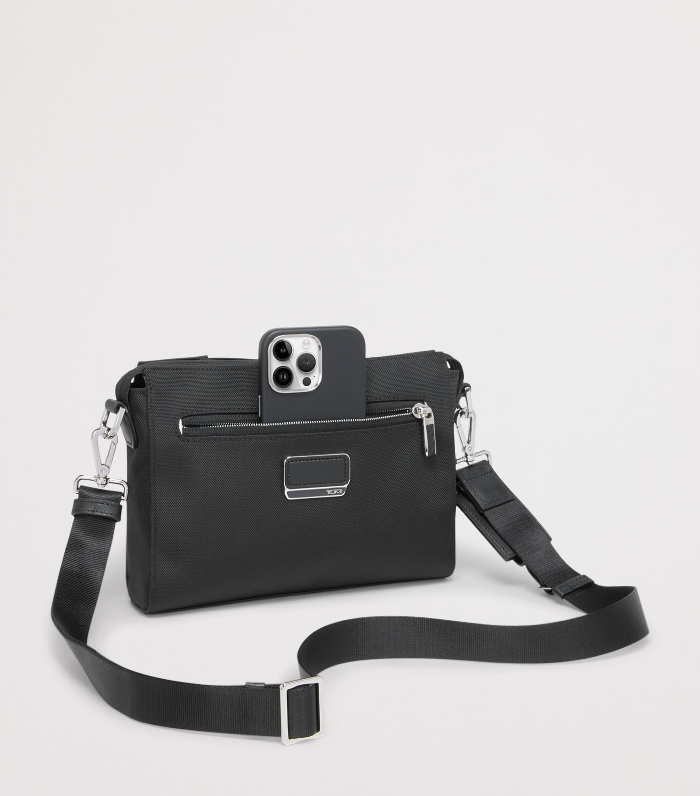 Tumi Arrivé Ronan Clutch Cross-Body Bag Black Image 4