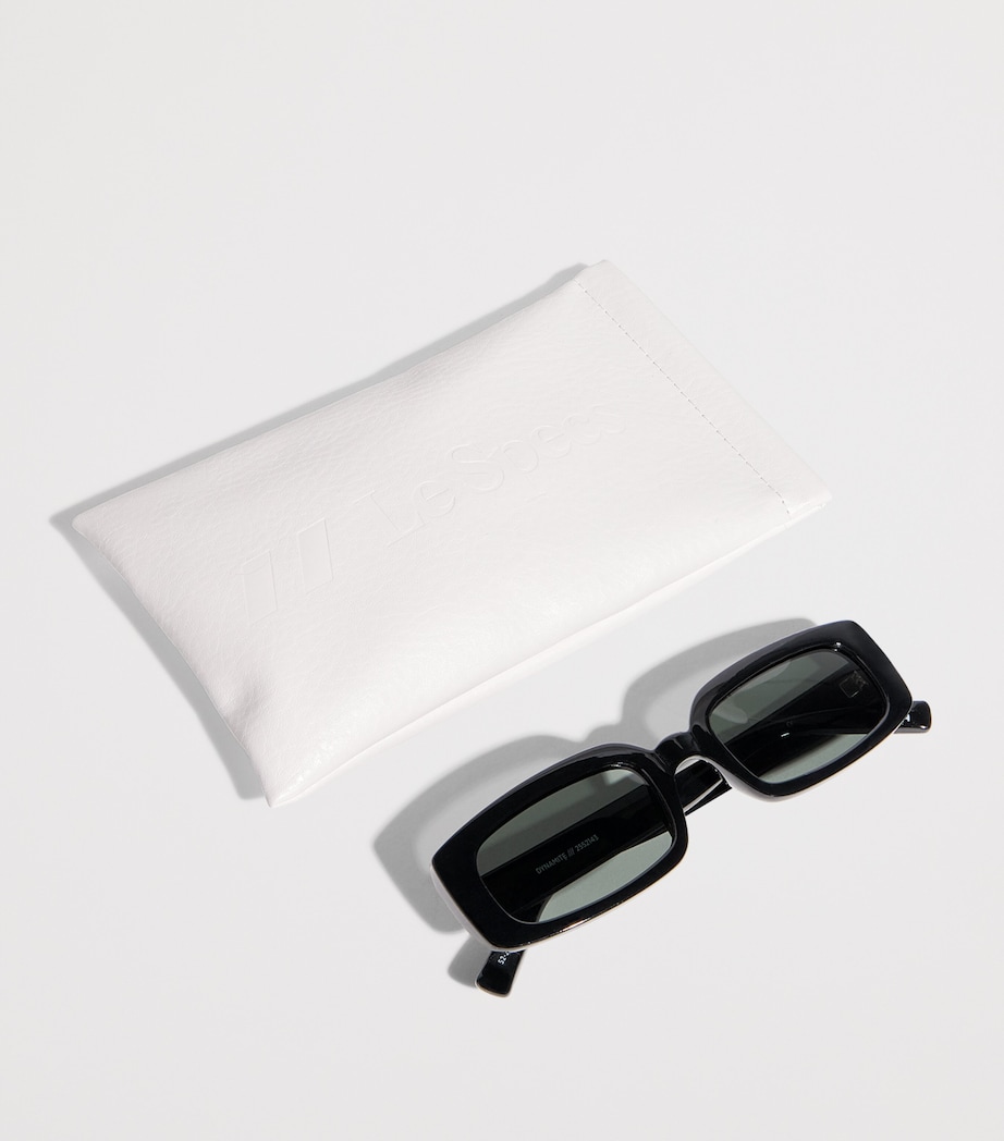 Rectangular Dynamite Sunglasses BLACK Image 4