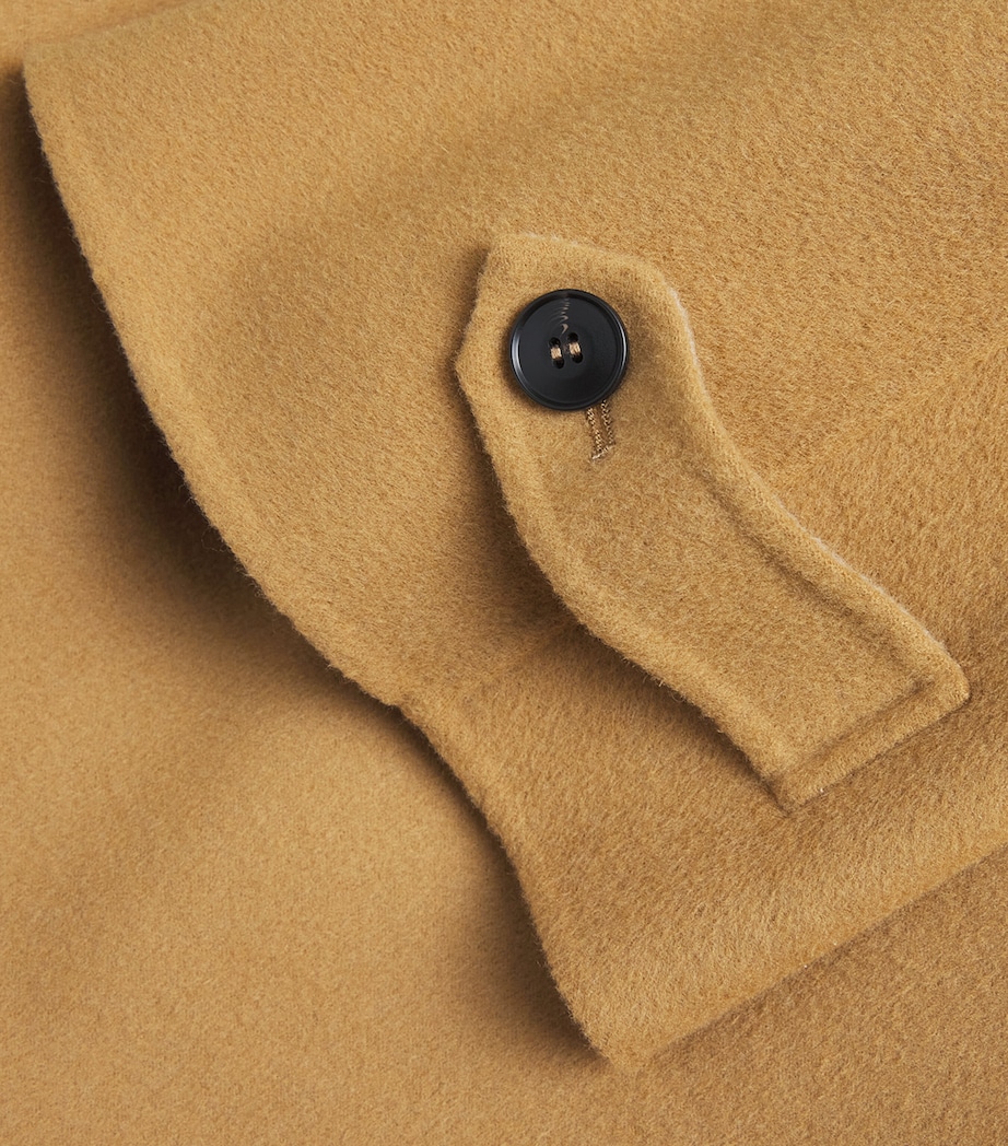 Virgin Wool High-Neck Coat OCHRE Image 5