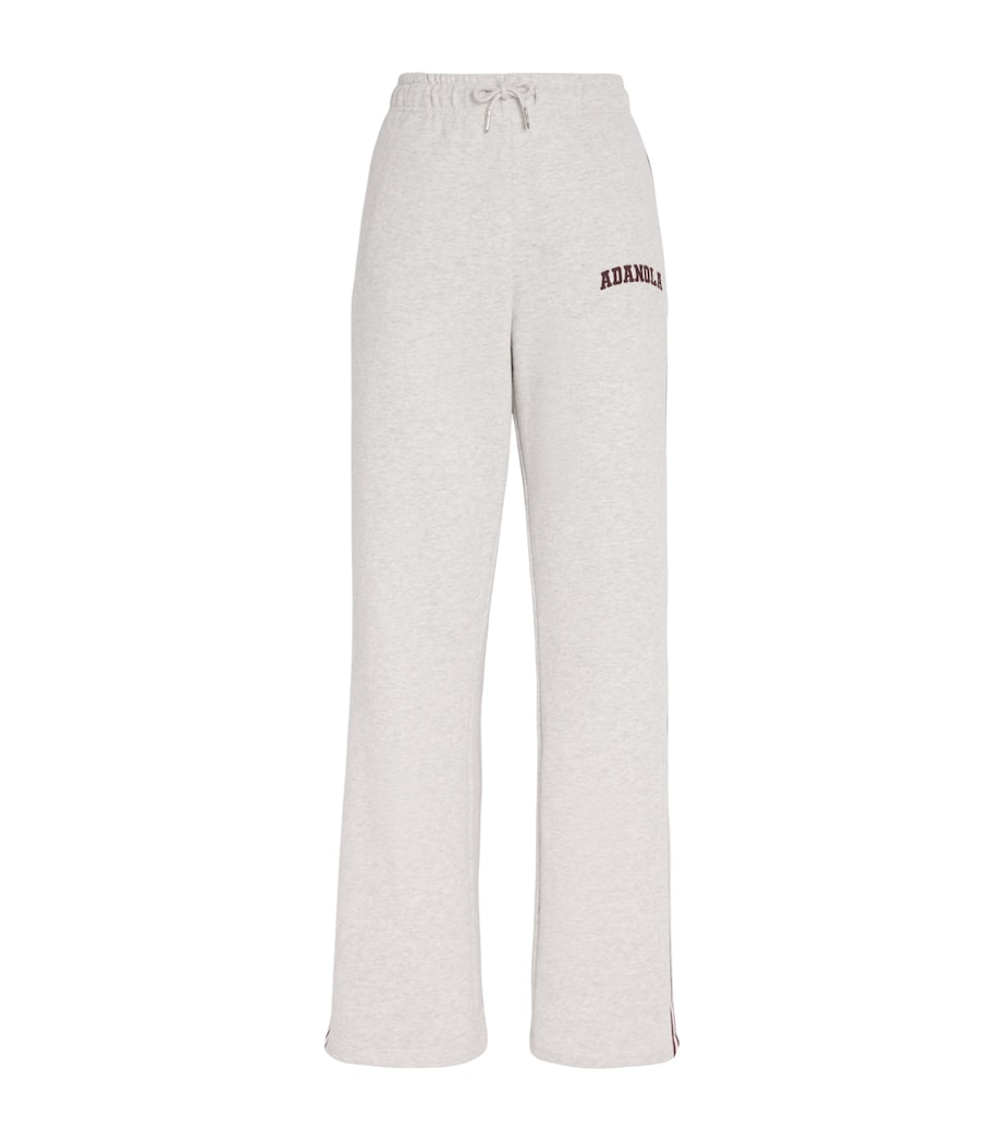 Organic Cotton-Blend Varsity Sweatpants LGM/DK CHERRY Image 1