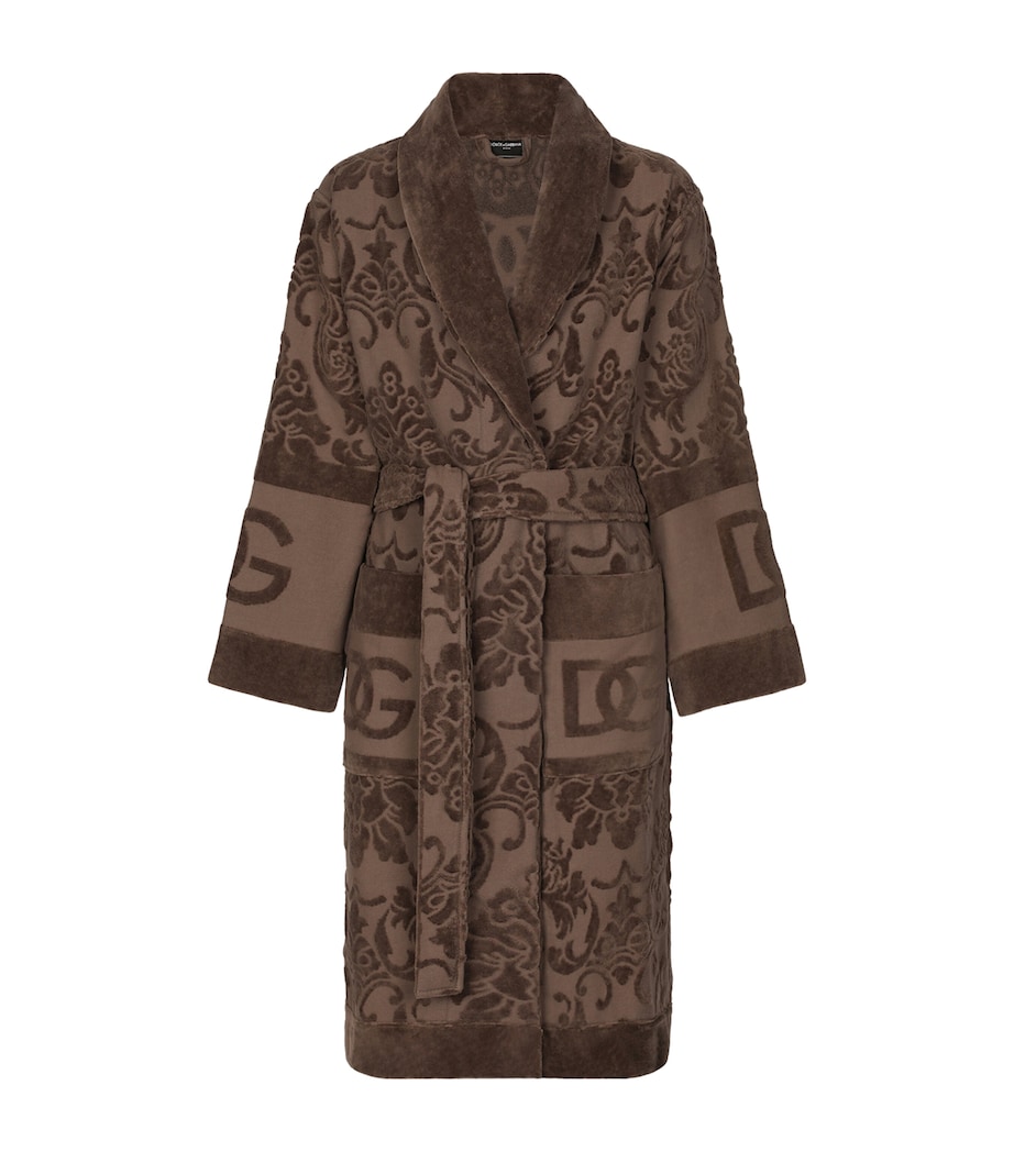 Terry Cotton DG Logo Robe U0052 MARRONE Image 1