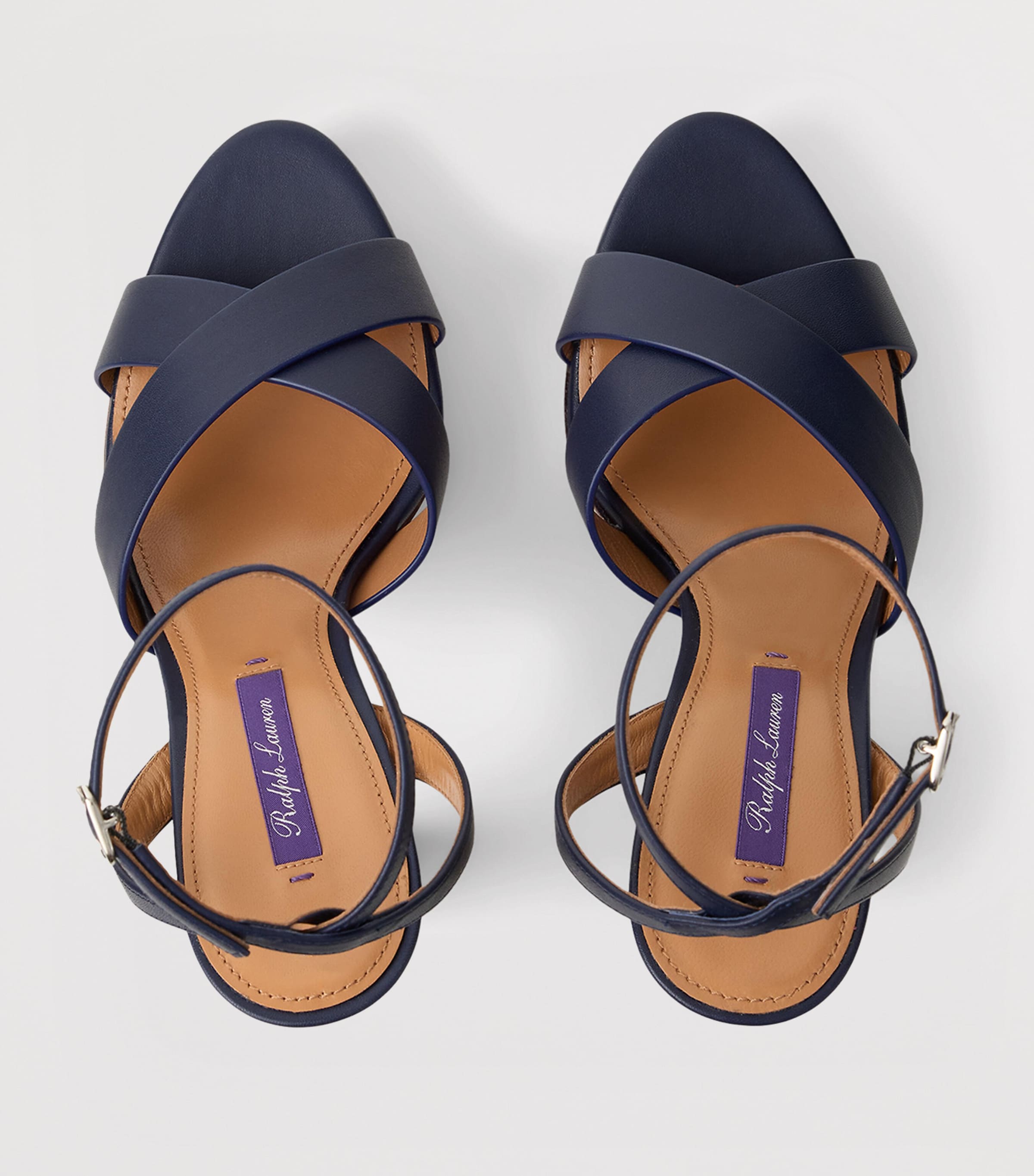 Calfskin Cleary Platform Sandals 125 NAVY-410 Image 4