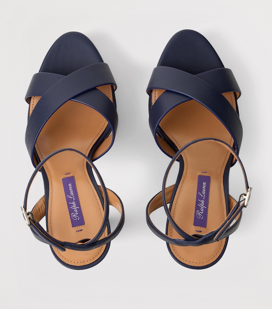 Calfskin Cleary Platform Sandals 125 NAVY-410 Image 4
