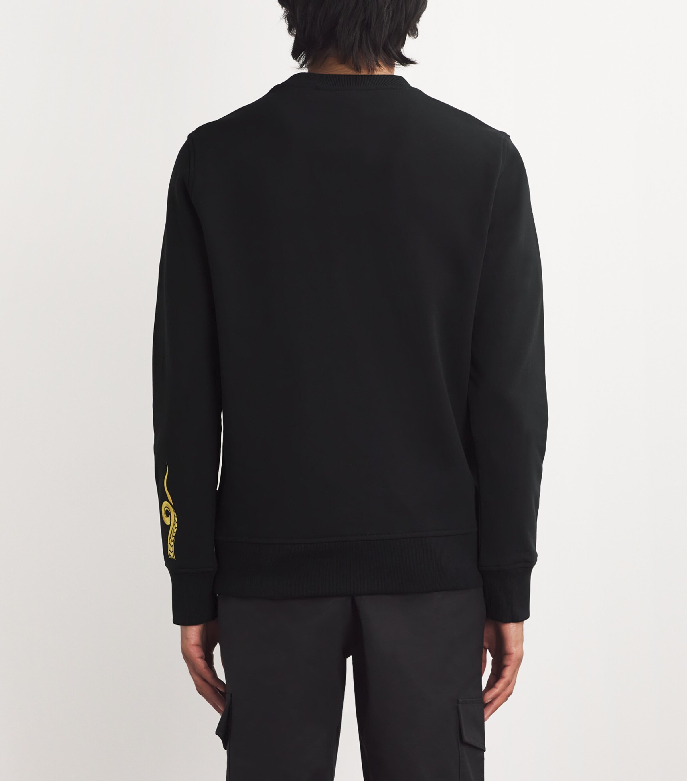 Moose Knuckles Mens Snake Logo Sweatshirt Black Image 4