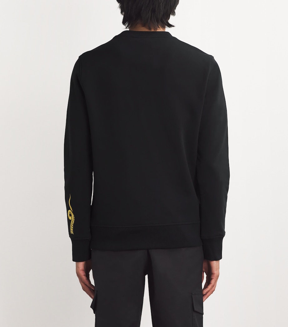 Moose Knuckles Mens Snake Logo Sweatshirt Black Image 4