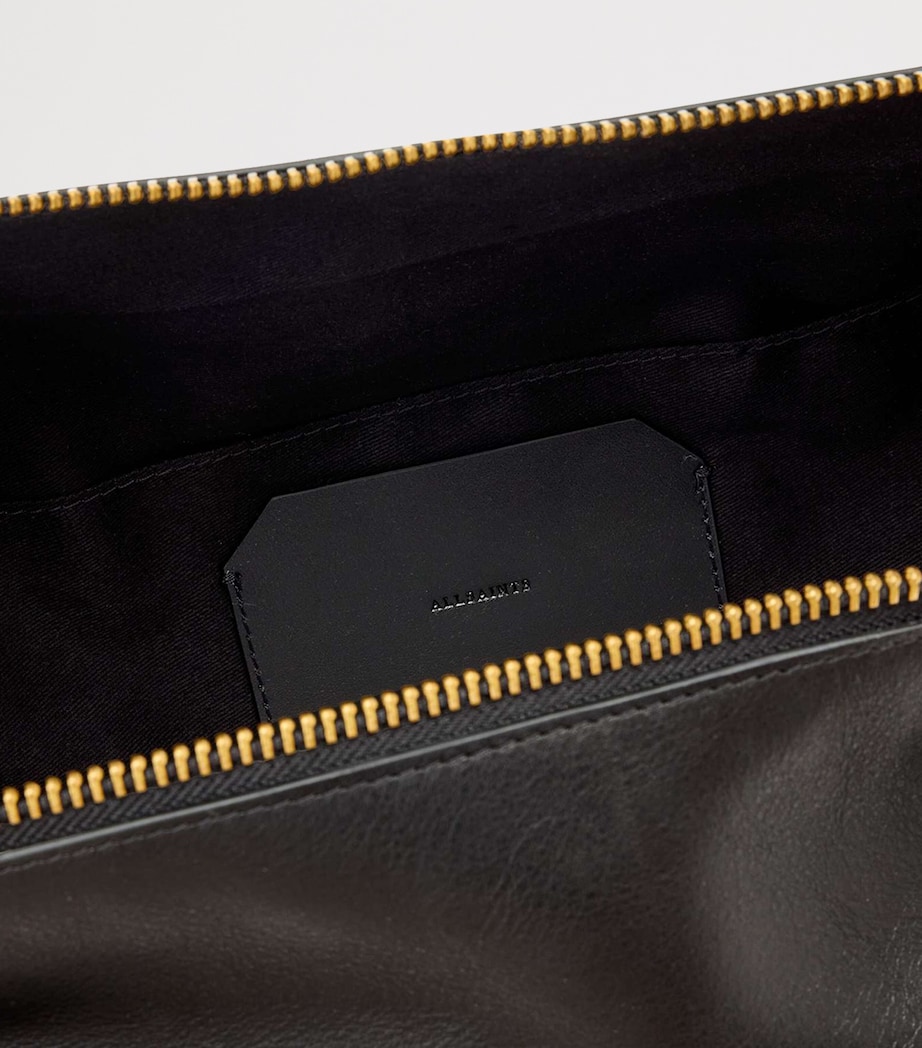 Leather Noemie Shoulder Bag BLACK Image 5