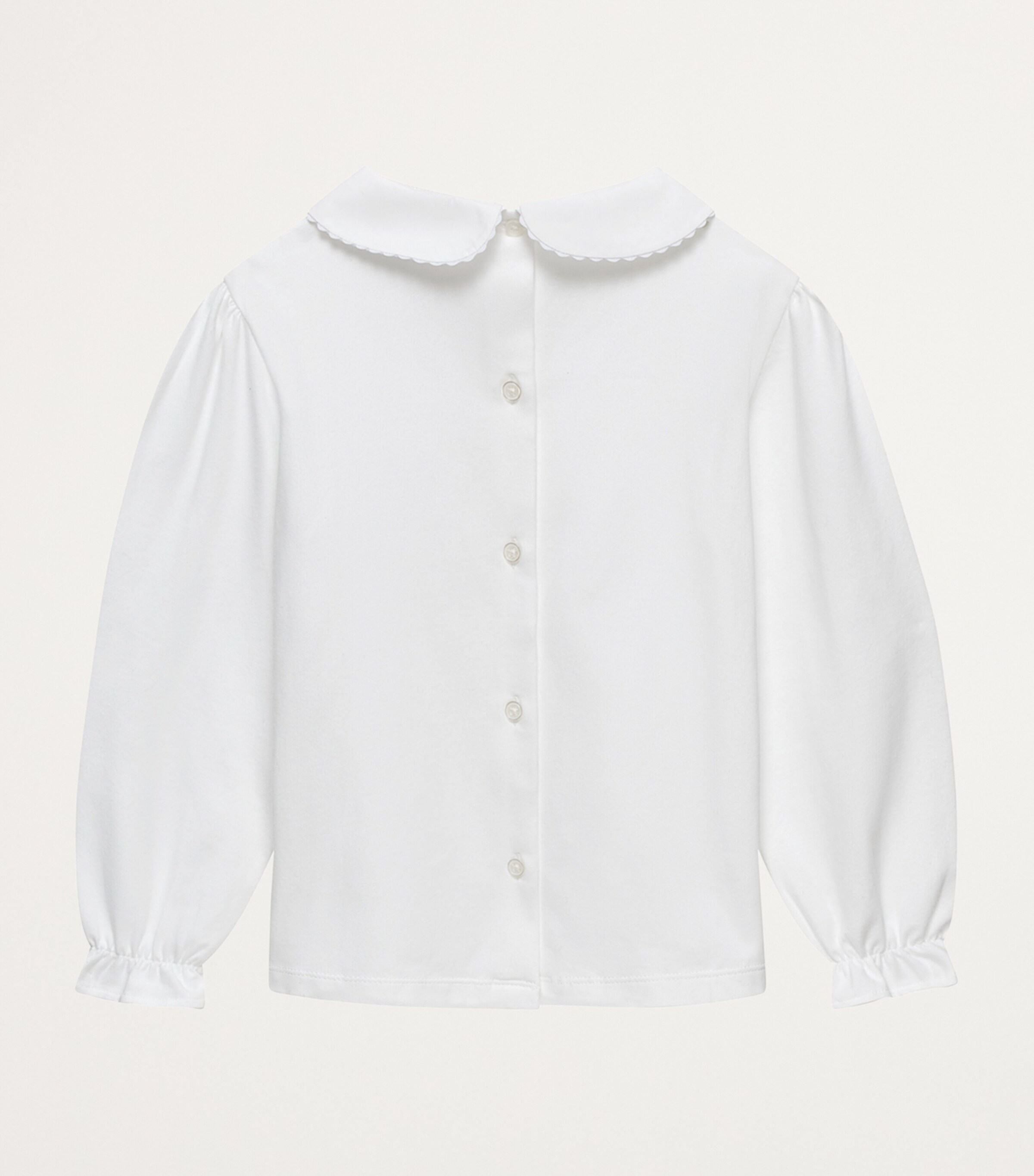 Trotters Bow-Detail Amelia Blouse (6-11 Years) White/gold Image 2