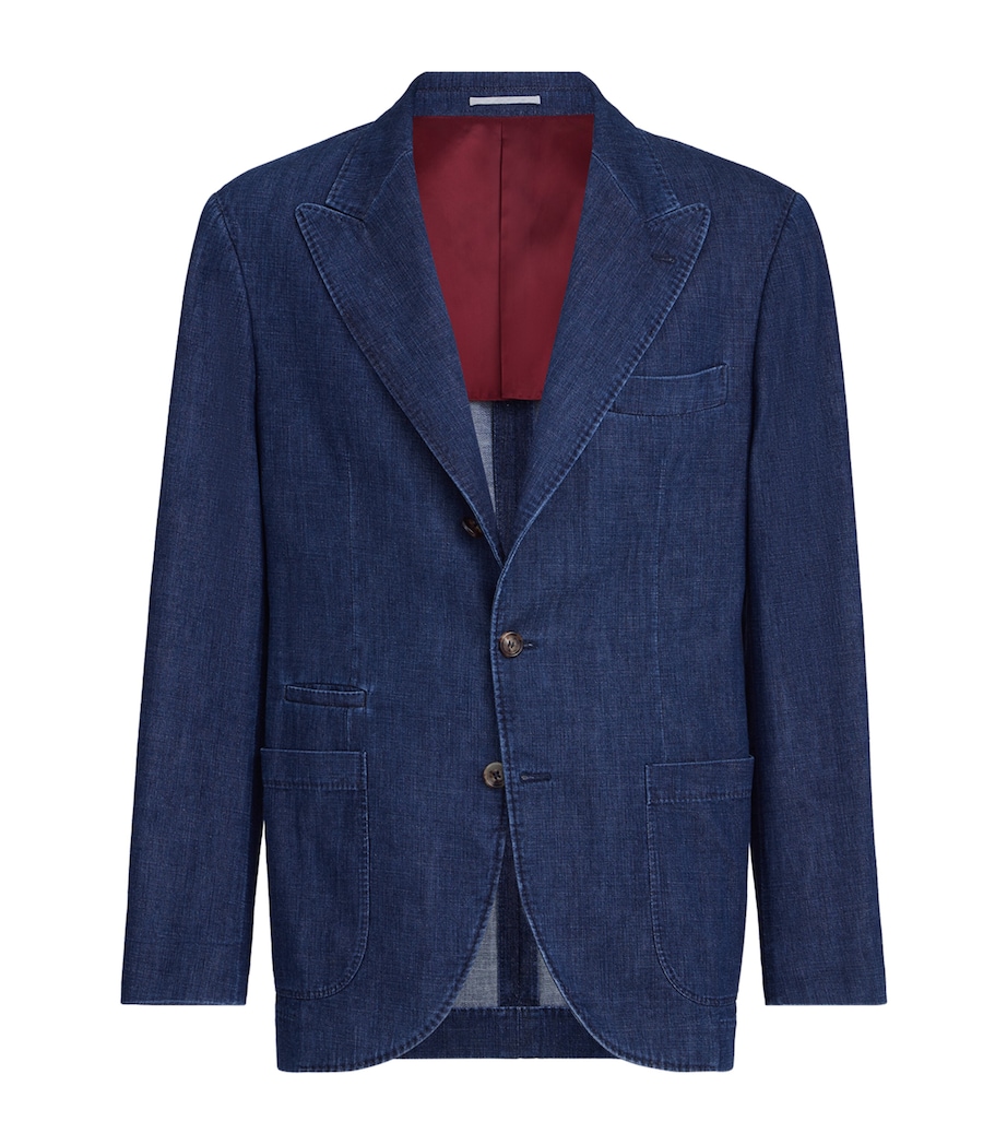 Denim Single-Breasted Blazer C1468 Image 1