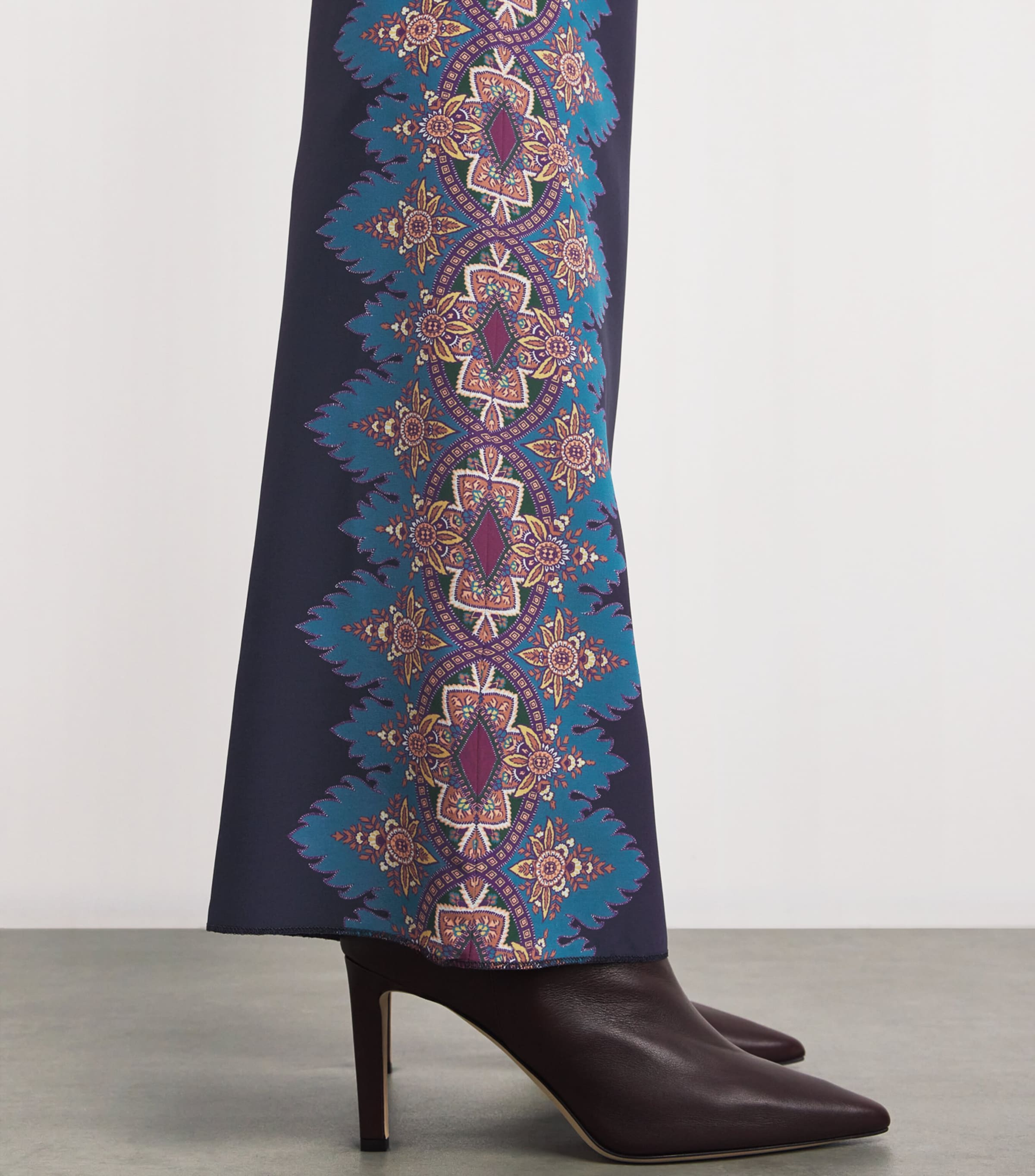 Silk Printed Trousers X0886 Image 6