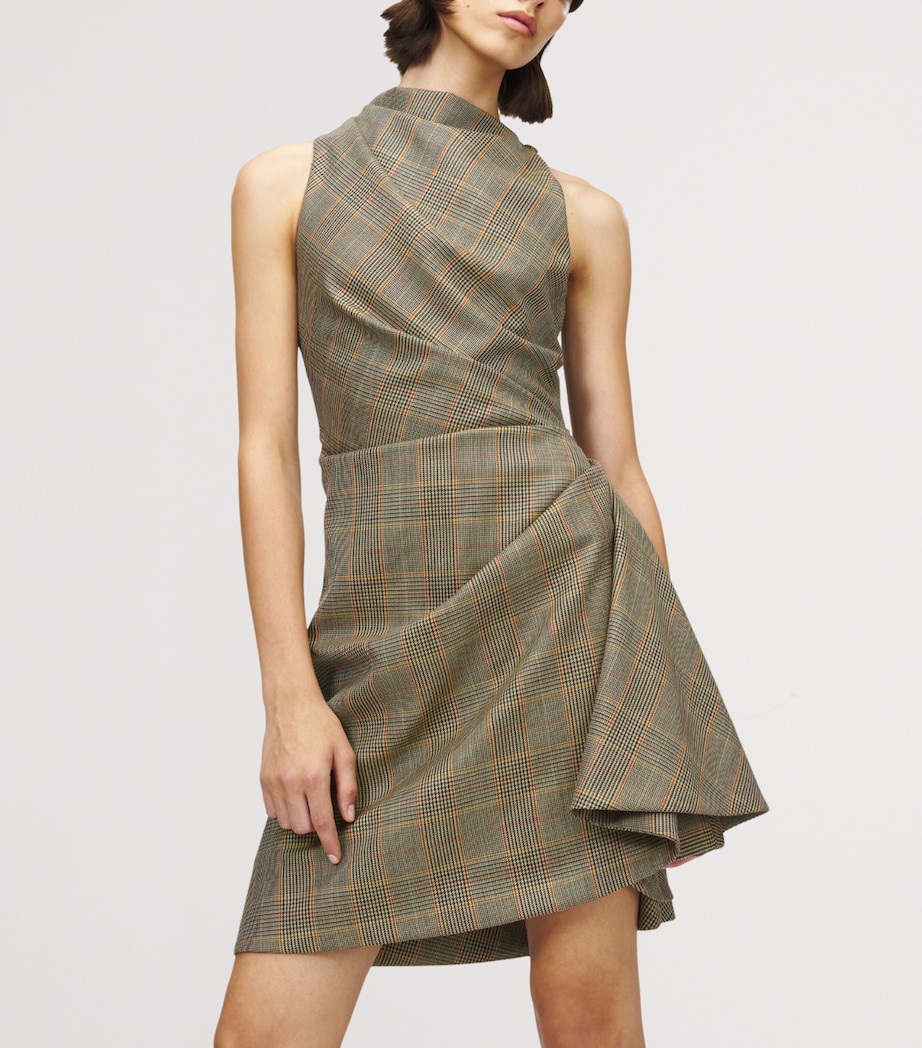 Wool Check Mini Dress 9101 Image 5