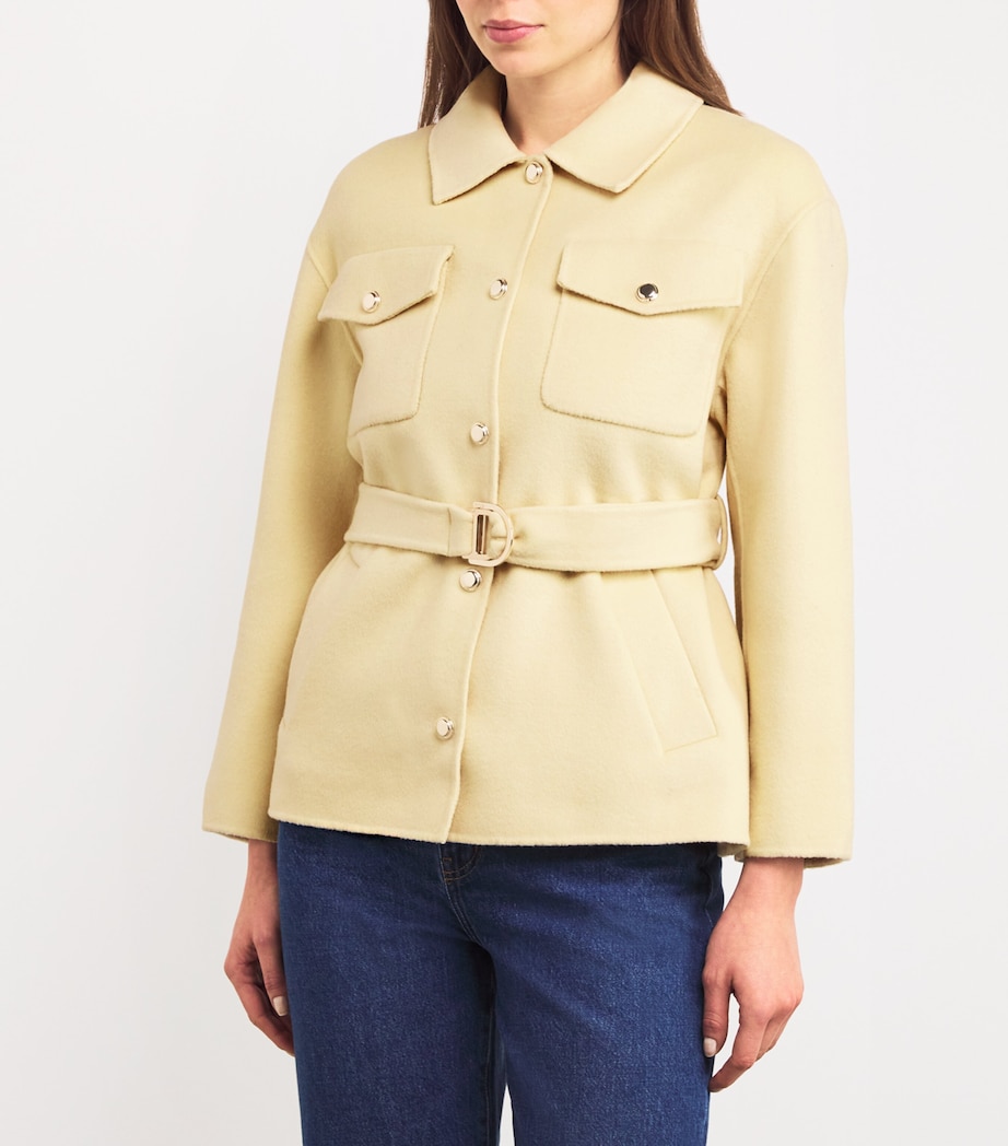 Wool-Blend Belted Jacket YELLOW Image 3