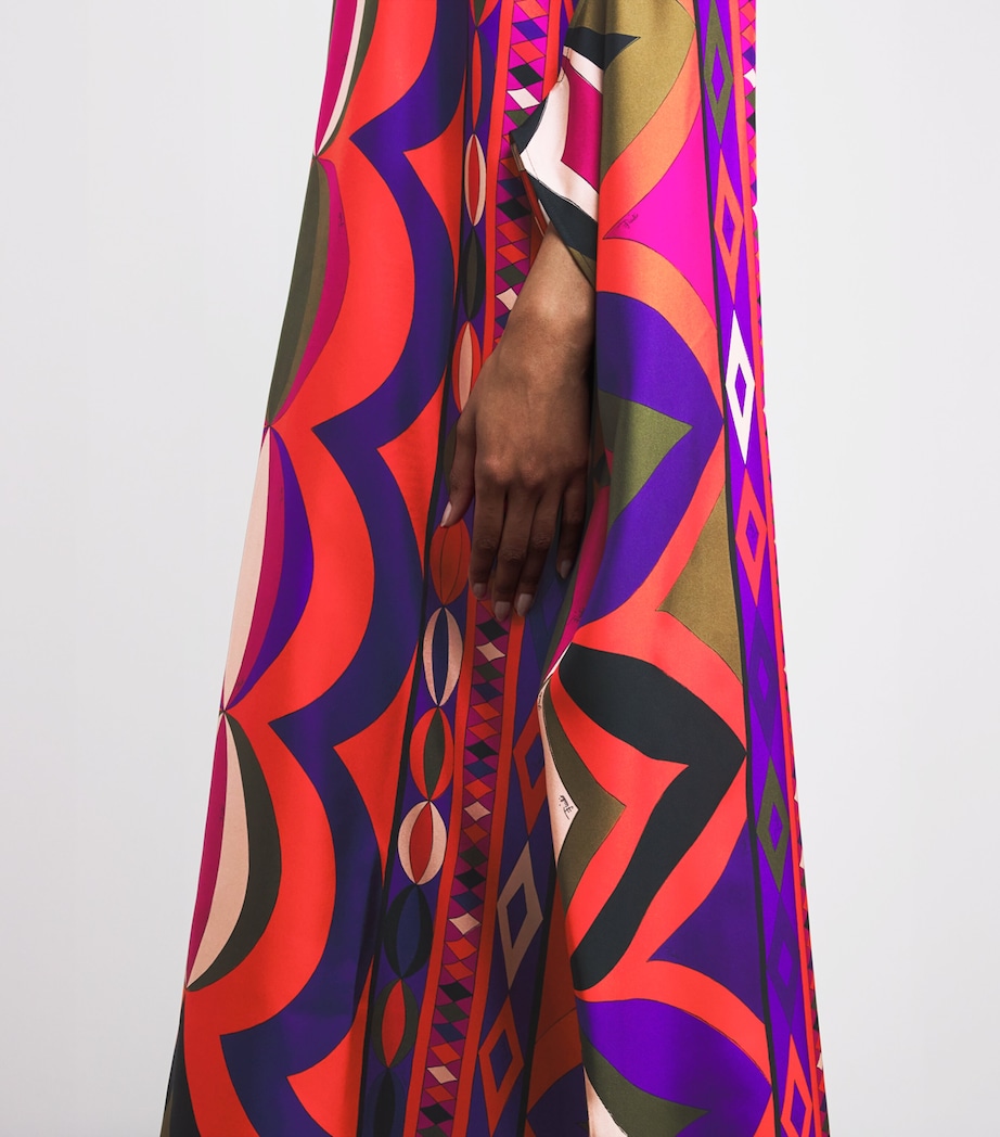 Silk Collane Print Maxi Kaftan Dress 024/MULTICOLOR Image 4