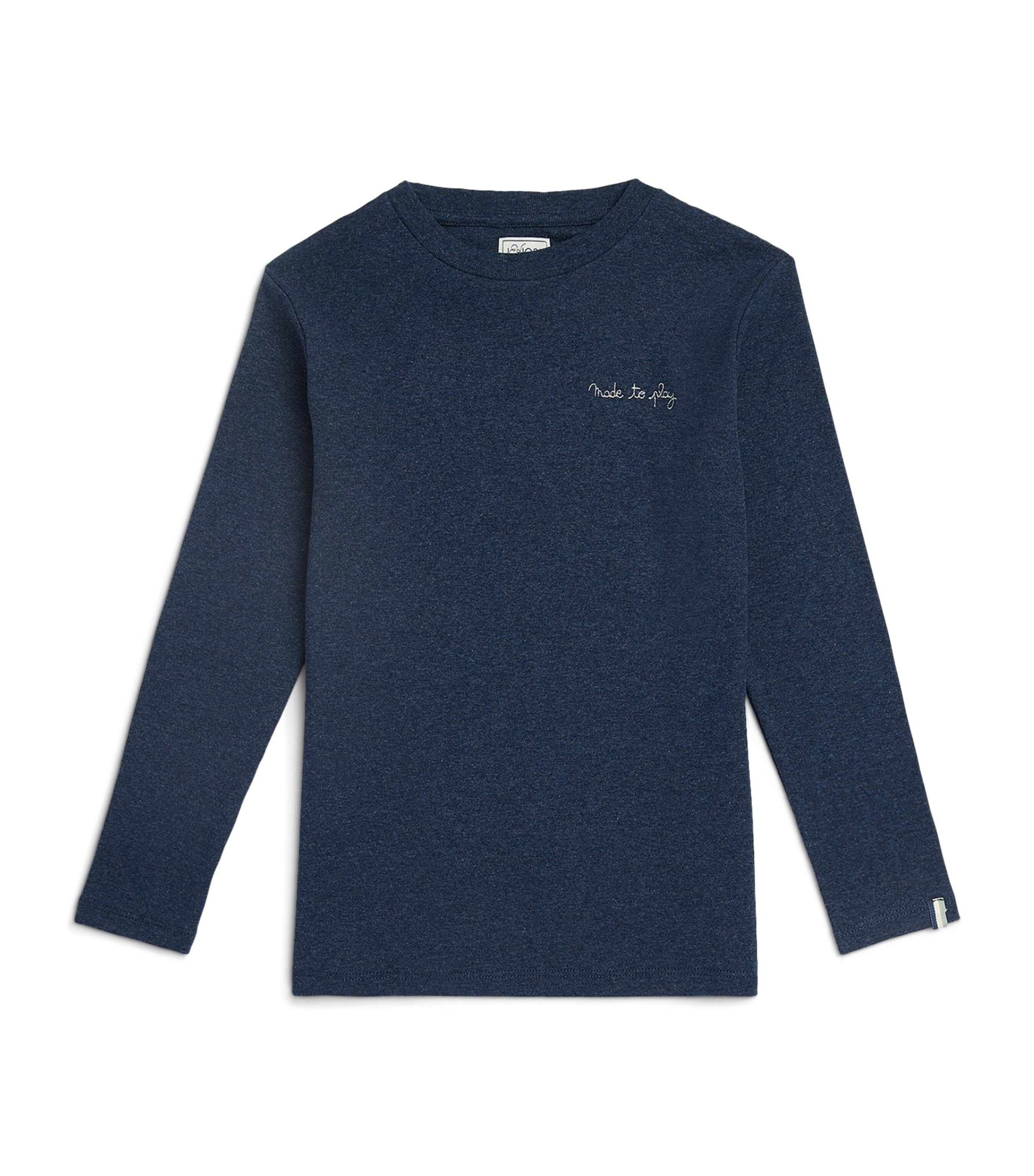 J & Josh Embroidered Long-sleeve T-shirt In Navy