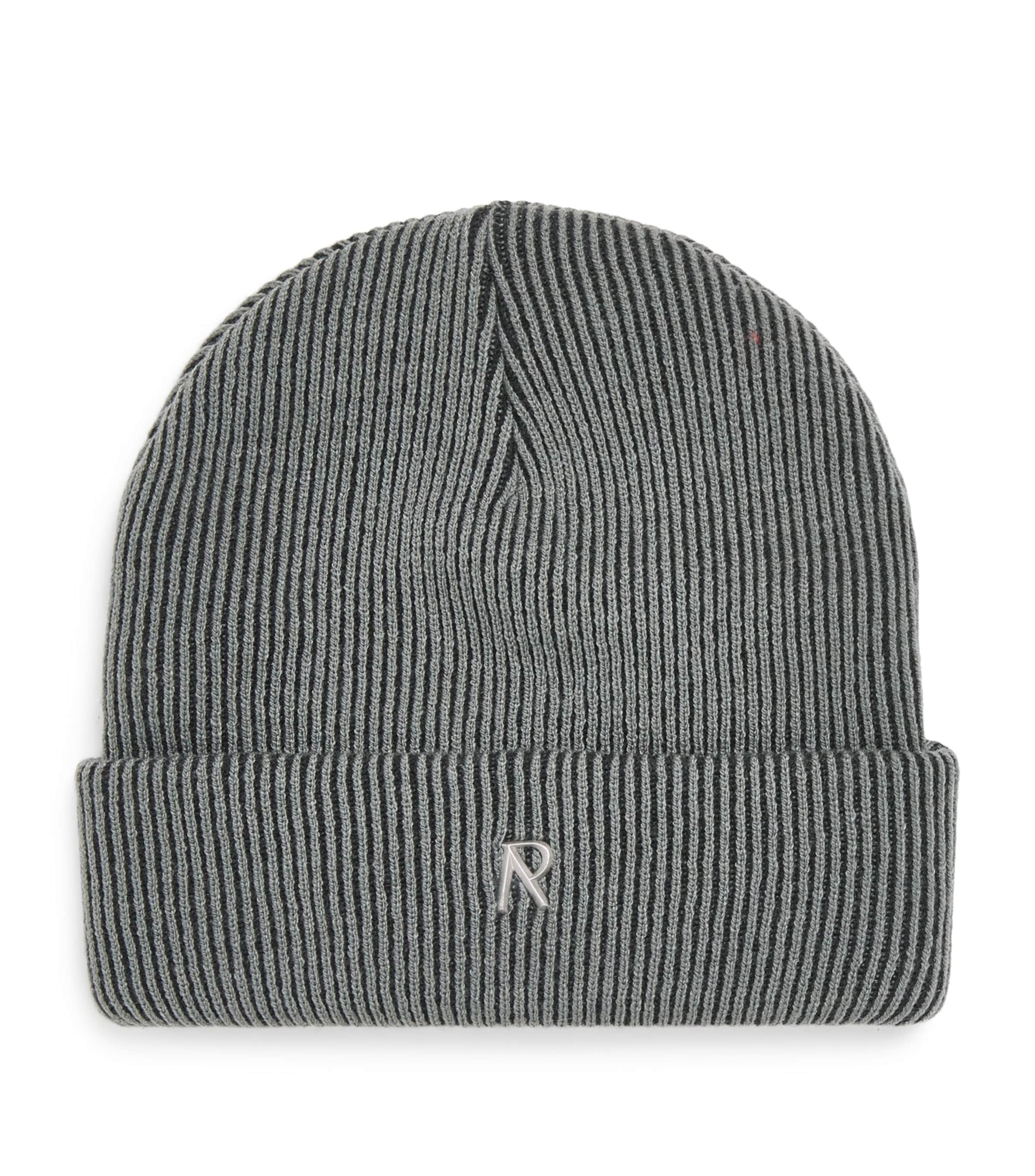 Represent Rib Knit Beanie In Gray