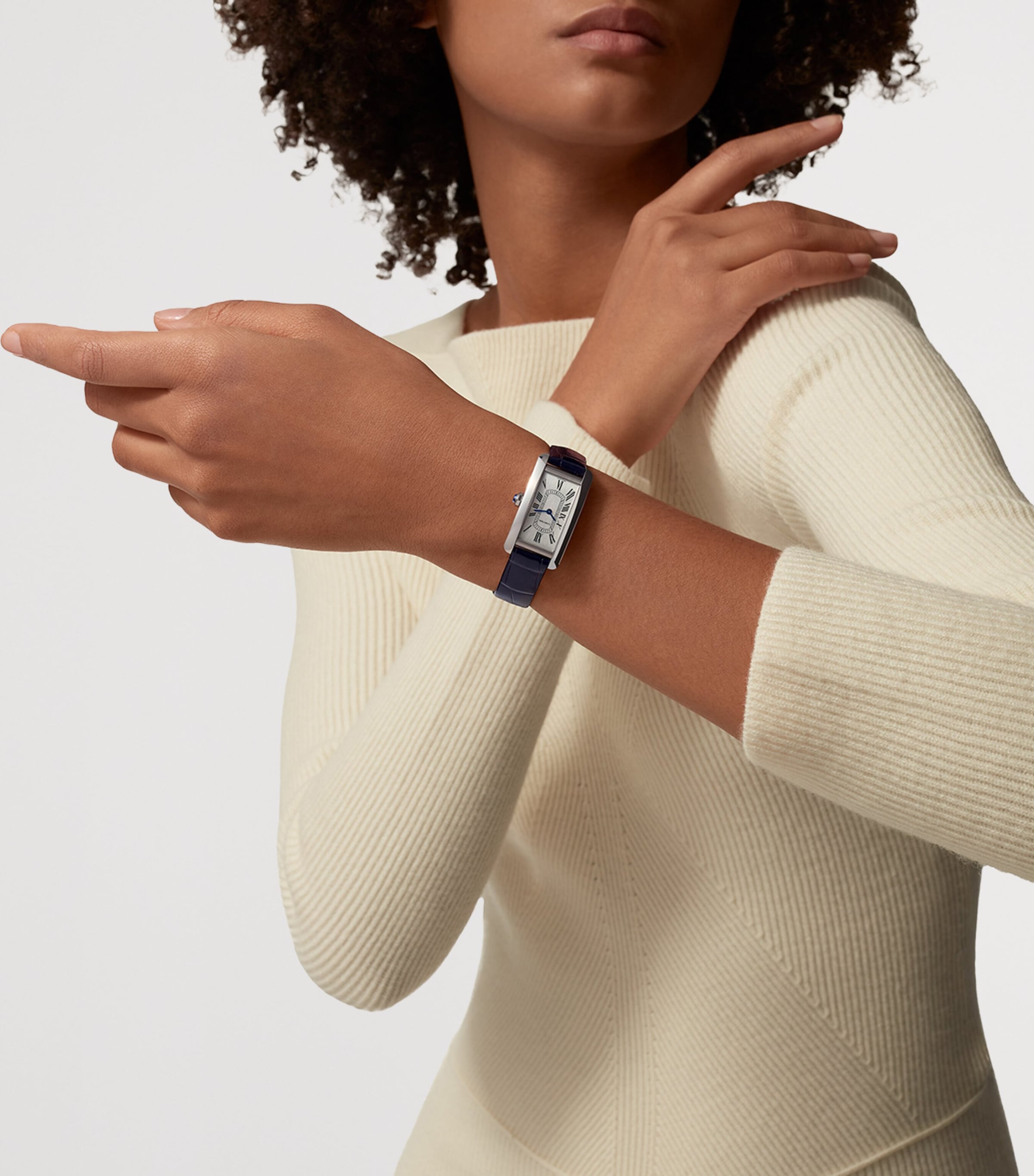 Small Steel Tank Américaine Watch 19.4mm SILVER Image 2