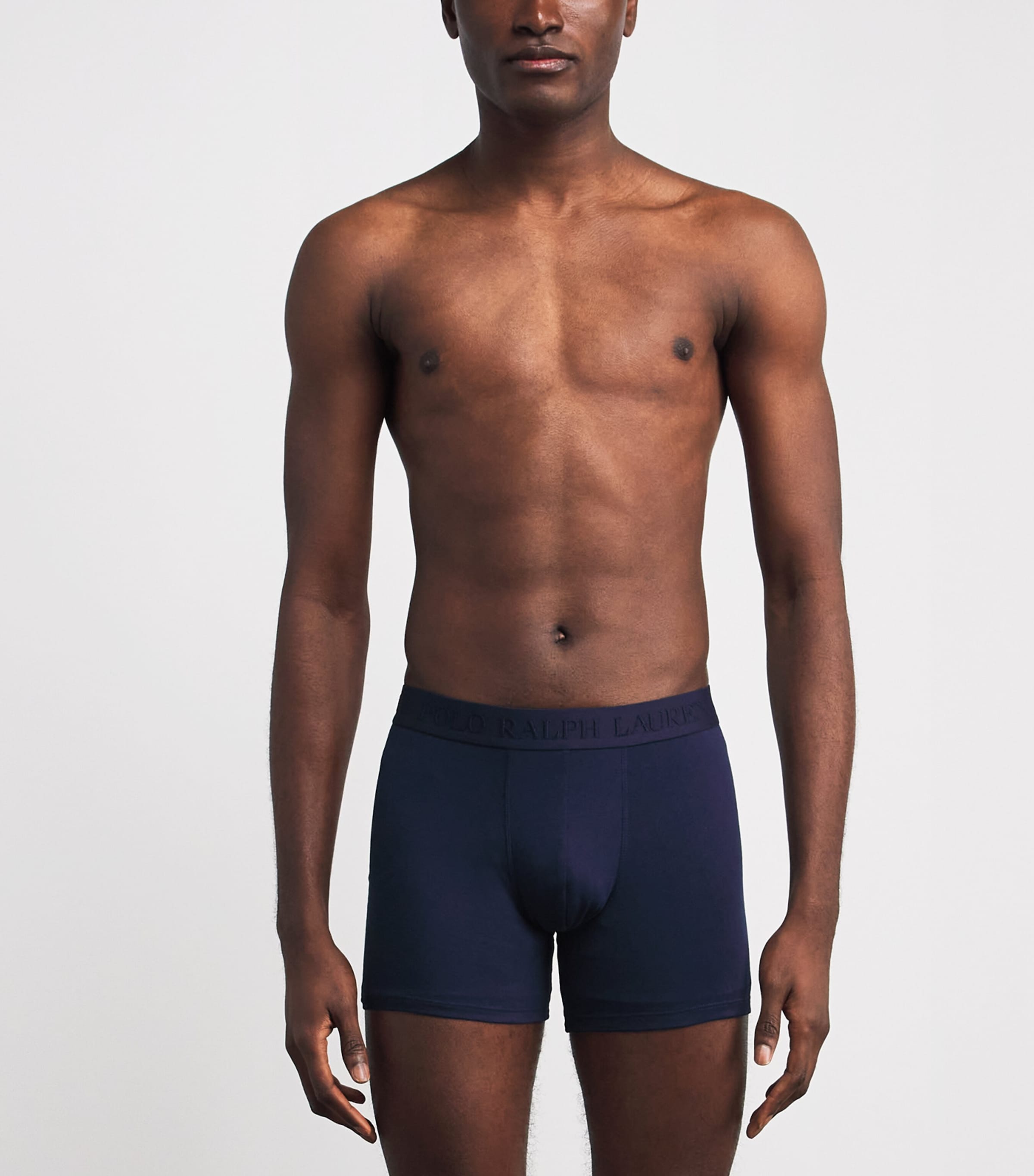 Stretch-Cotton Logo Boxer Briefs (Pack of 3) BLUES Image 2