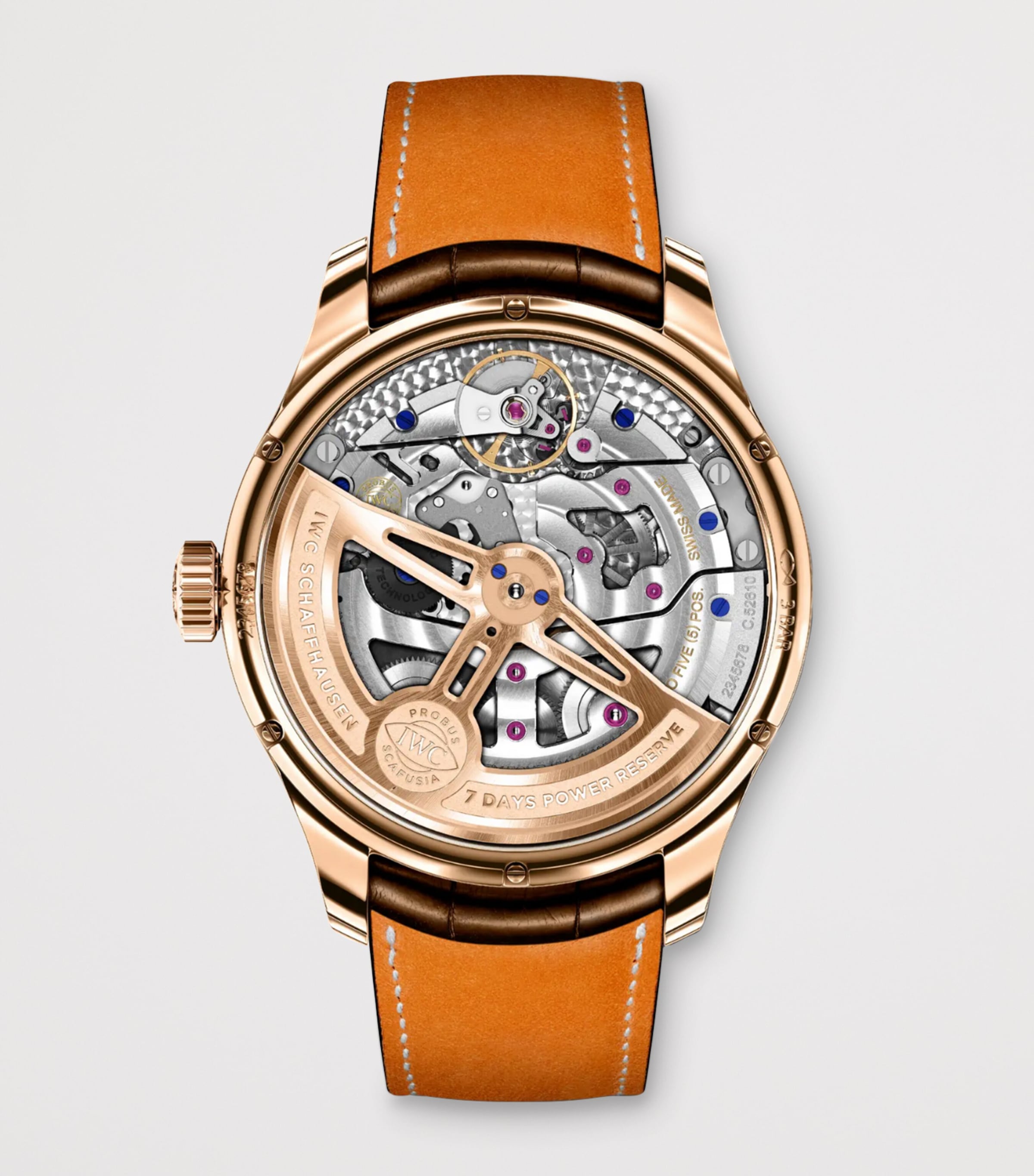 Yellow Gold Portugieser Perpetual Calendar Watch 44mm SILVER Image 4