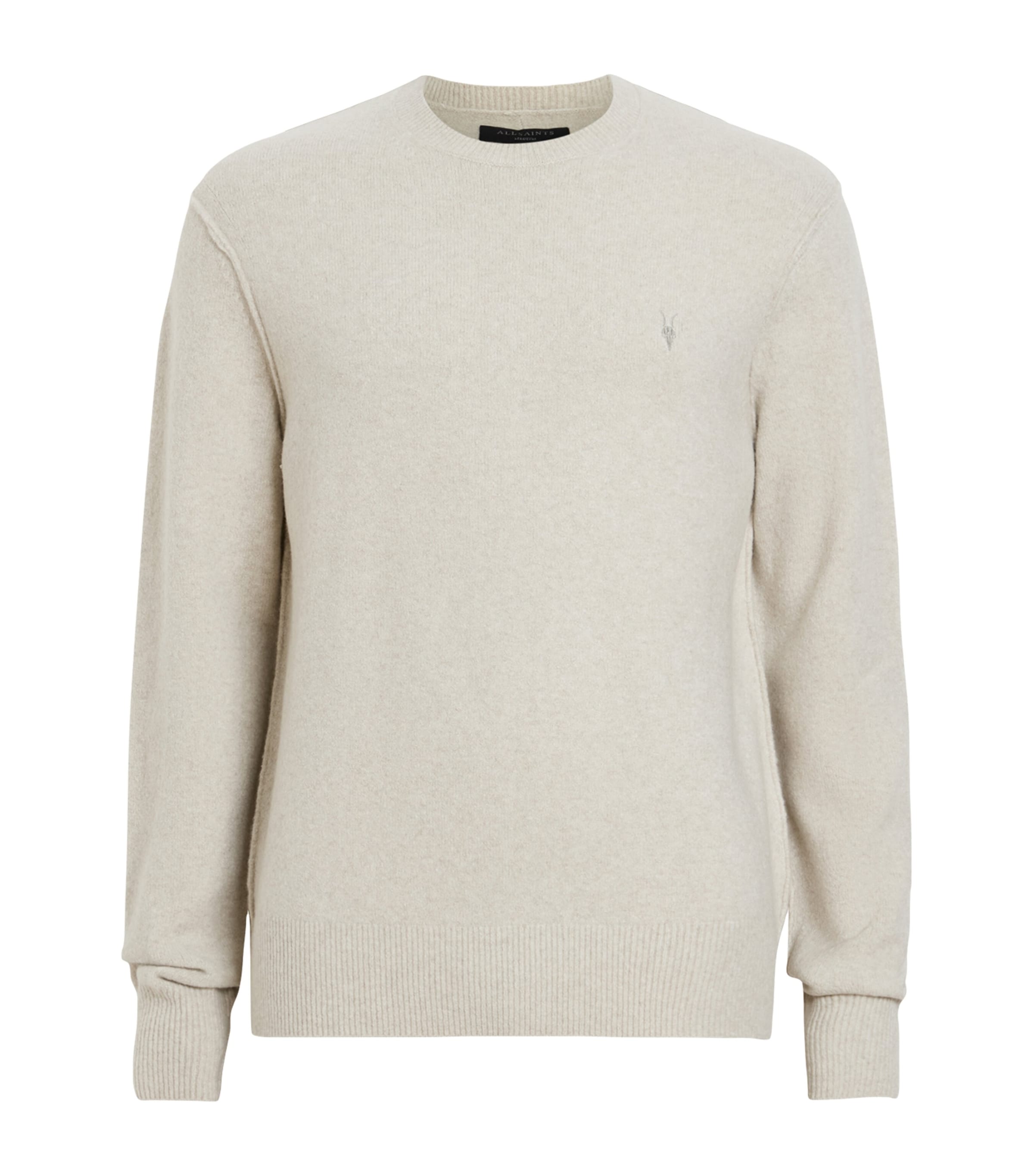 Allsaints Crew-neck Statten Sweater In Grey