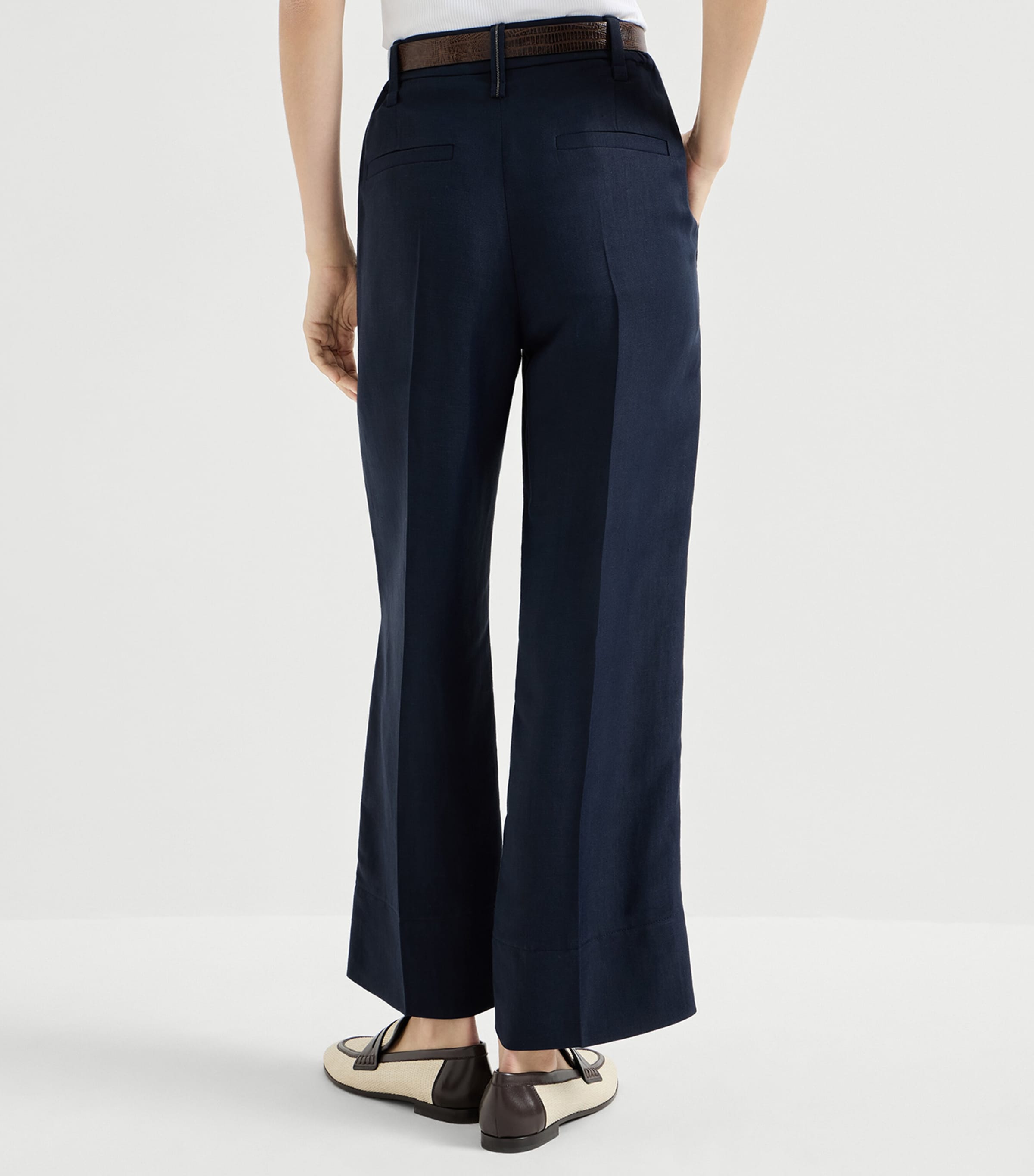 Twill Monili-Trim Trousers C4224 Image 5