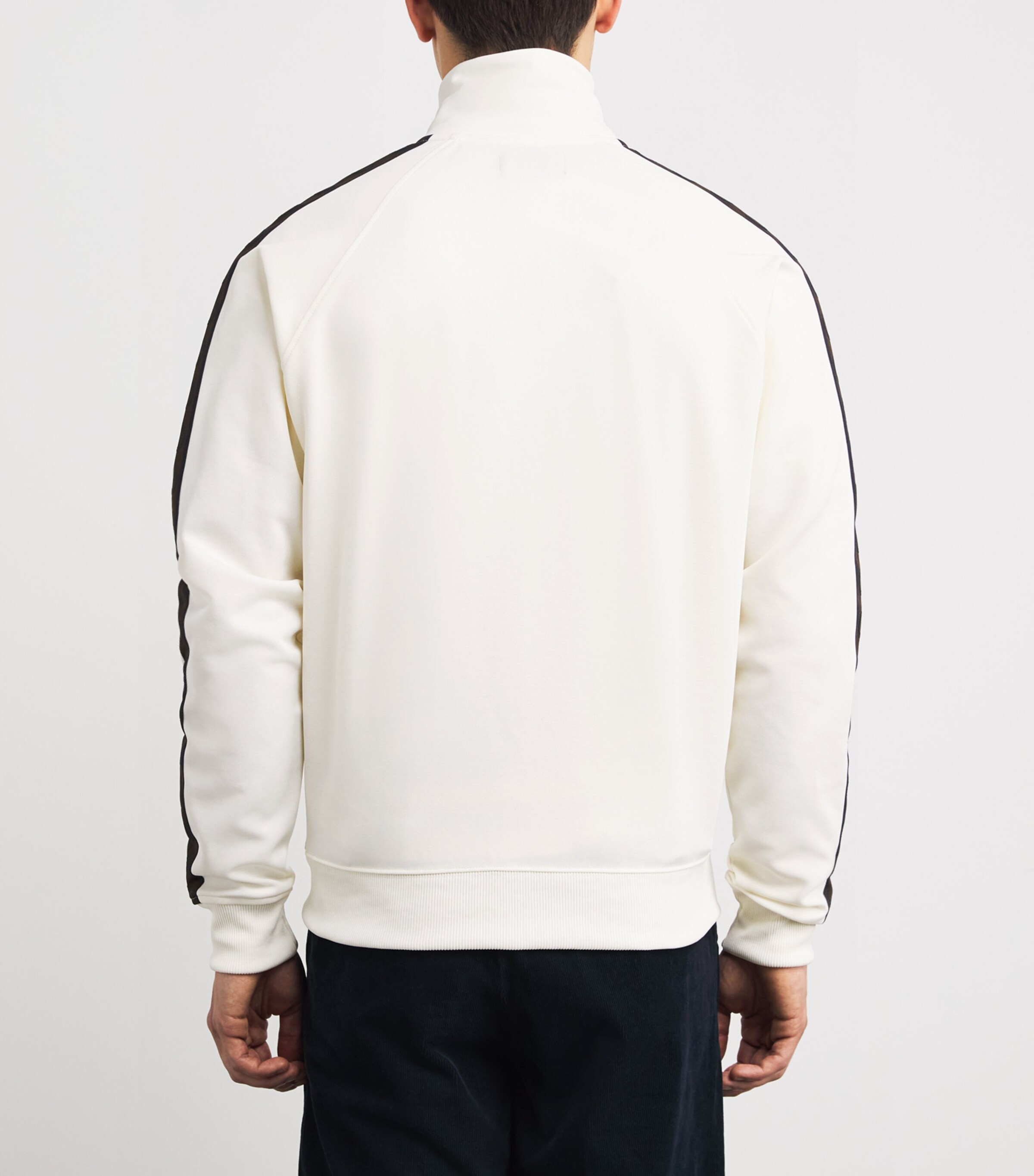 Contrast Tape Track Jacket 42A ECRU/BURNTOBACCO Image 4