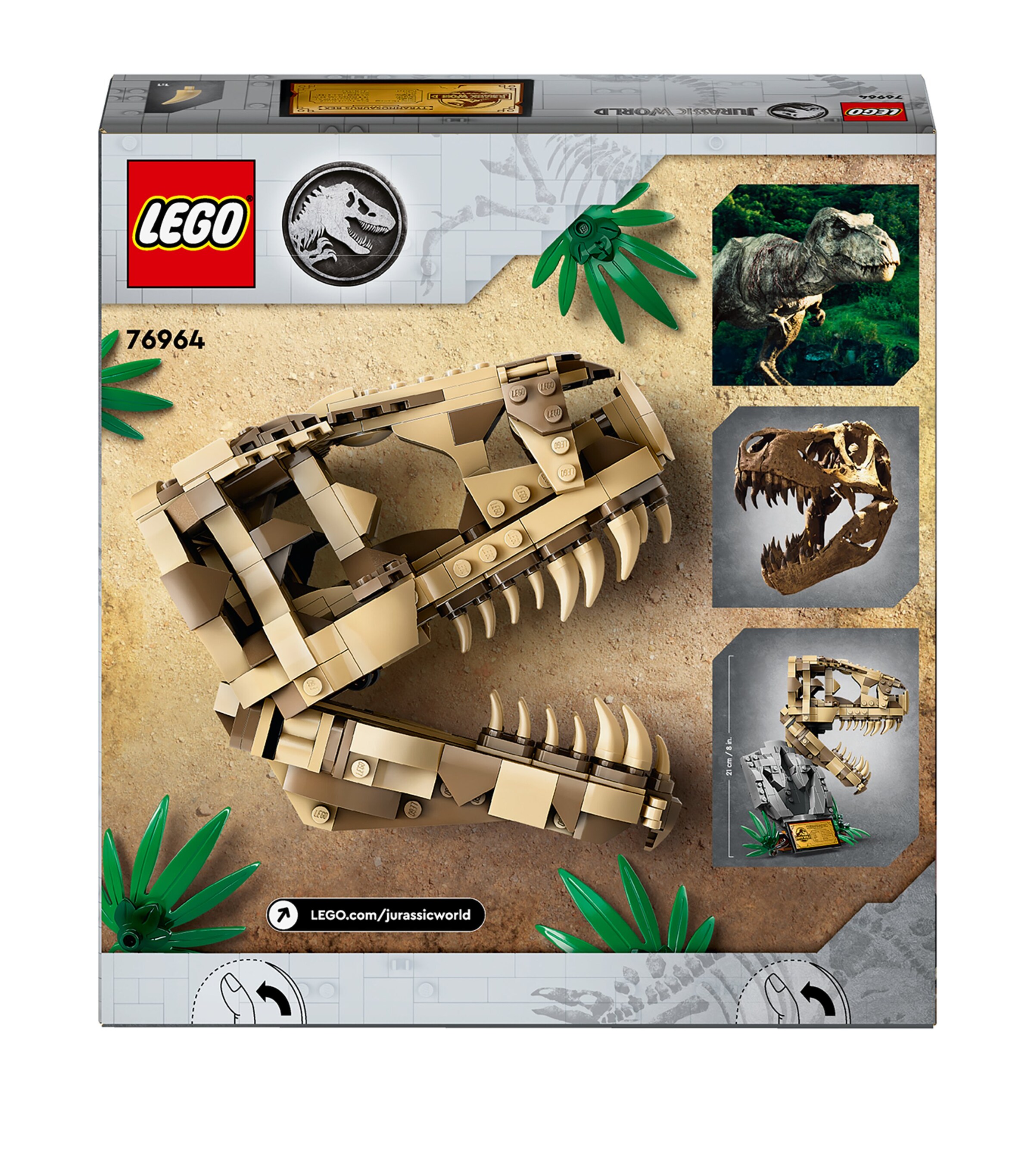 Lego Jurassic World Dinosaur Fossils: T. Rex Skull 76964 | Harrods UK