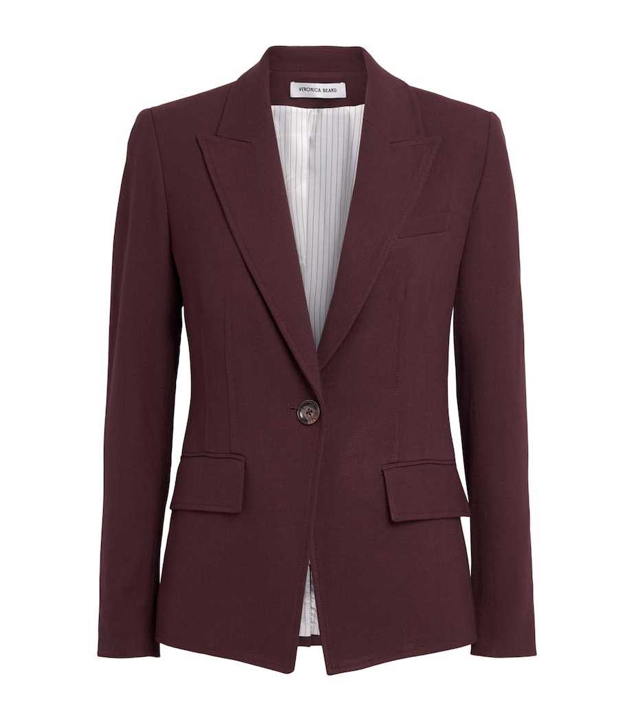 Veronica Beard Womens Isaac Dickey Blazer Raisin Image 1