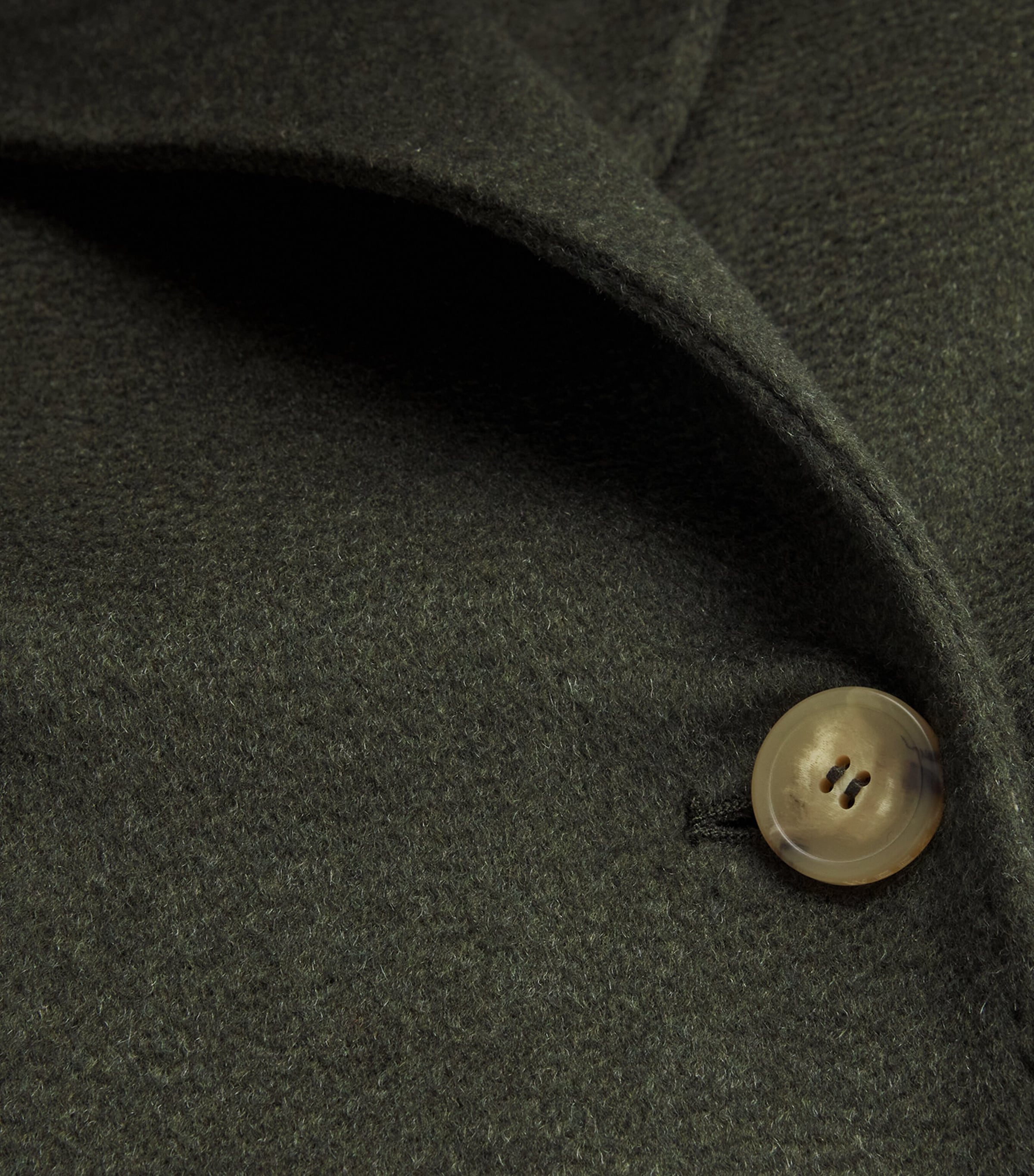 Wool Double-Breasted Coat DARK GREEN Image 5