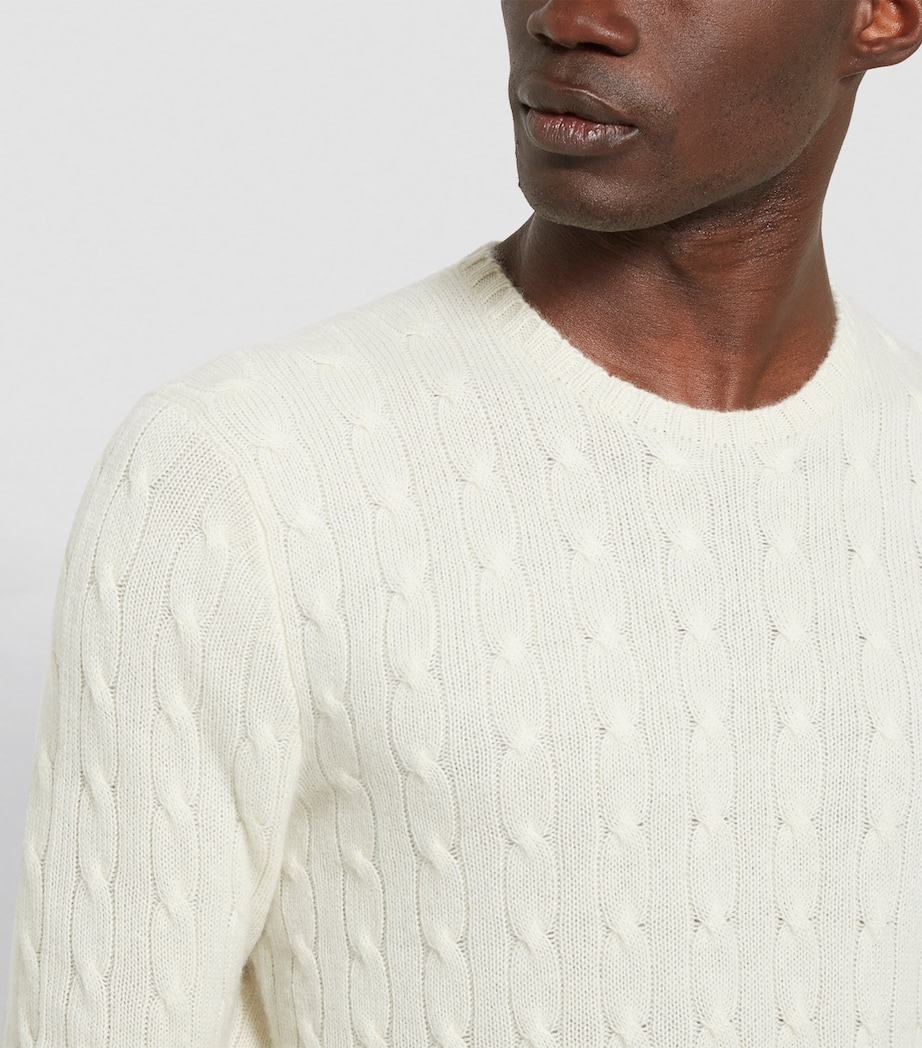 Cashmere Cable Knit Sweater Image 4