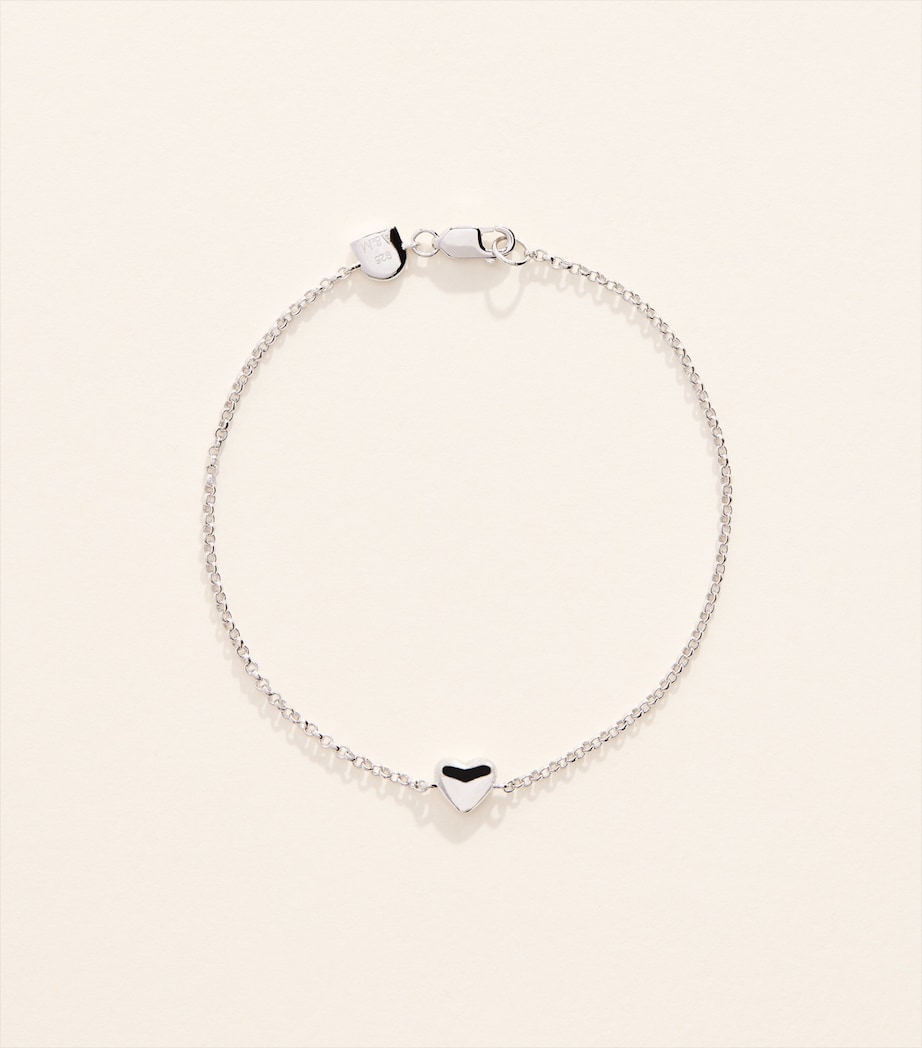 Astrid & Miyu Recycled Sterling Silver Heart Bracelet Silver Image 1