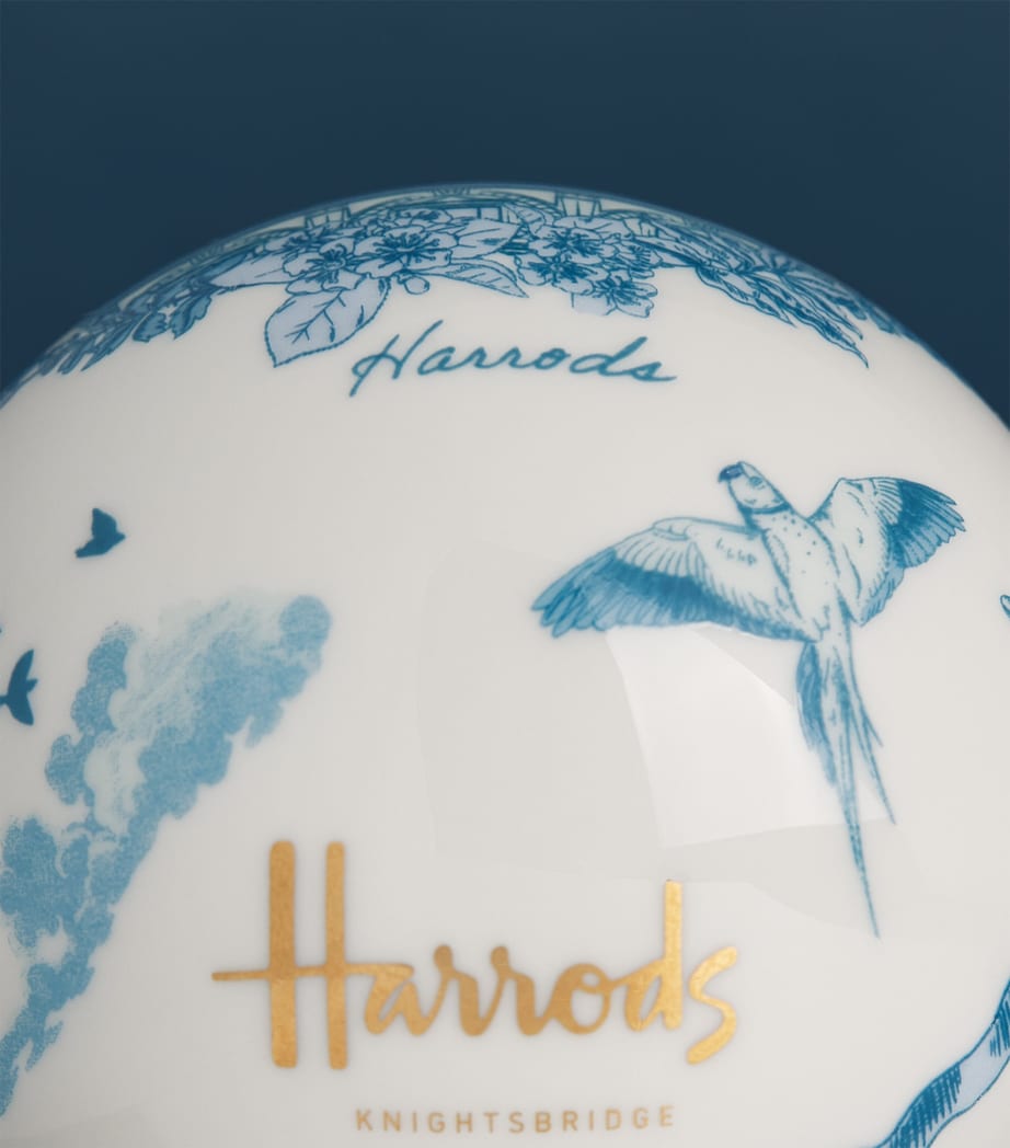 Harrods Fine China Blue Toile Bauble Blue Image 2